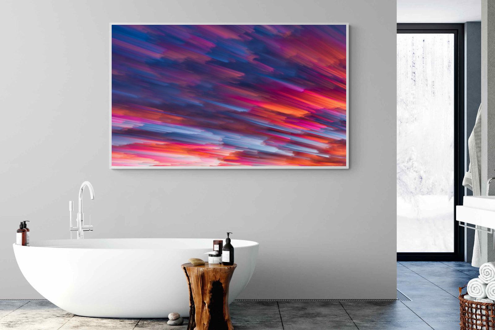 Crimson Sunset-Wall_Art-180 x 110cm-Mounted Canvas-White-Pixalot