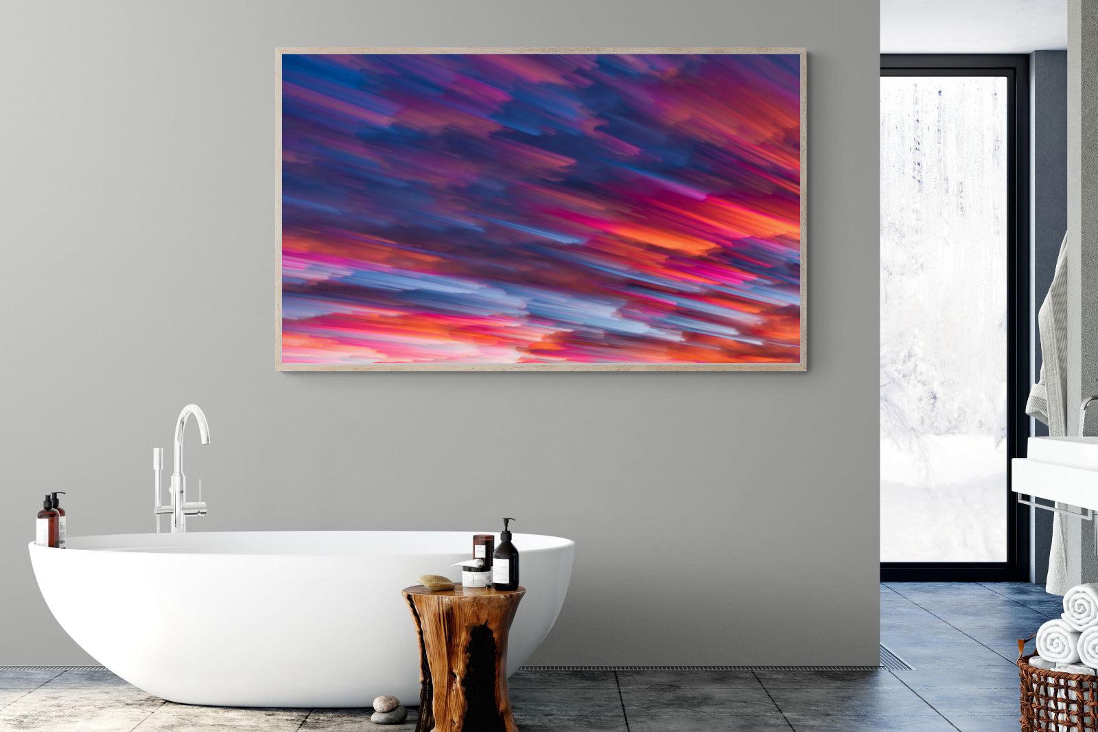 Crimson Sunset-Wall_Art-180 x 110cm-Mounted Canvas-Wood-Pixalot