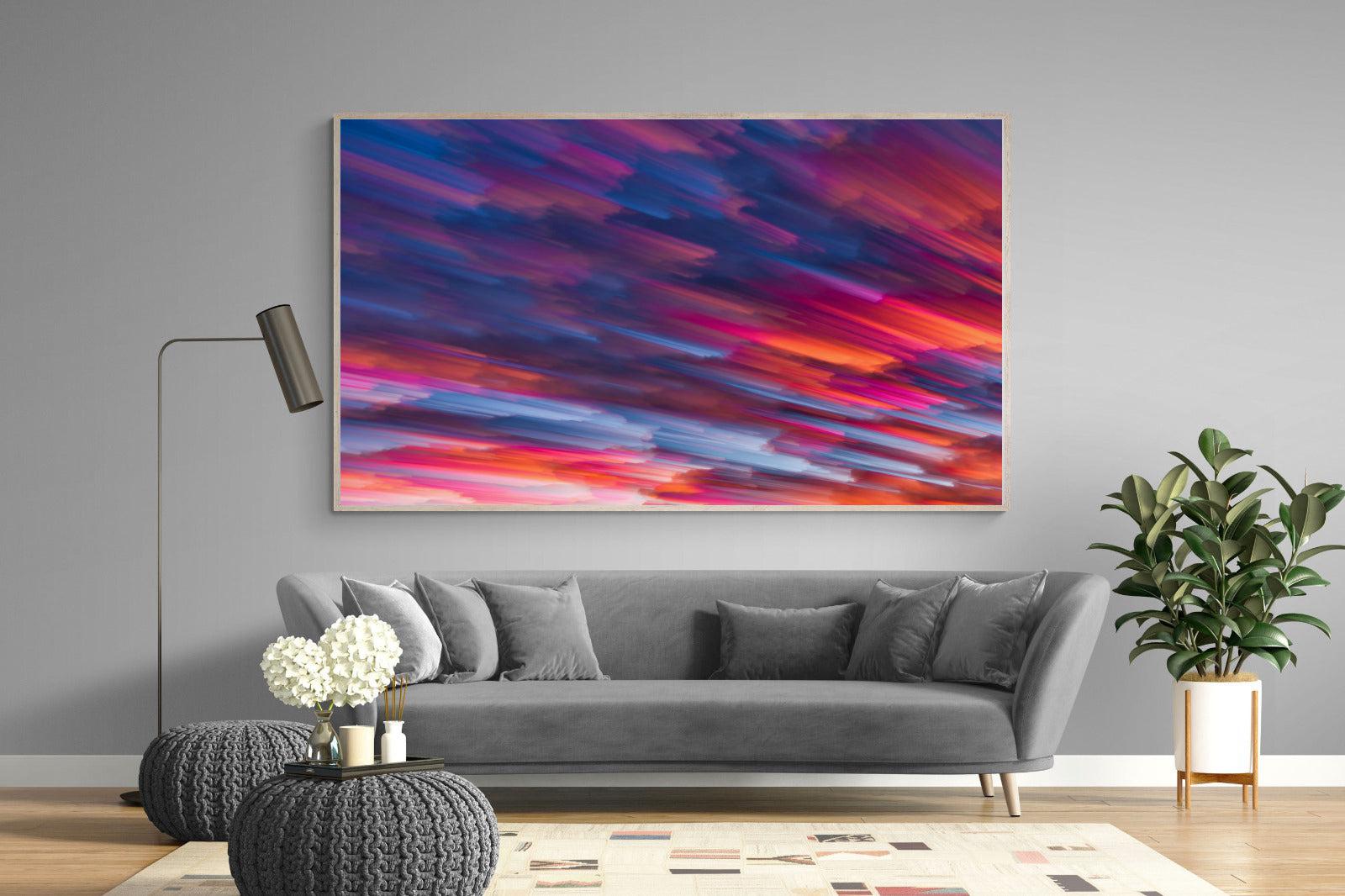 Crimson Sunset-Wall_Art-220 x 130cm-Mounted Canvas-Wood-Pixalot
