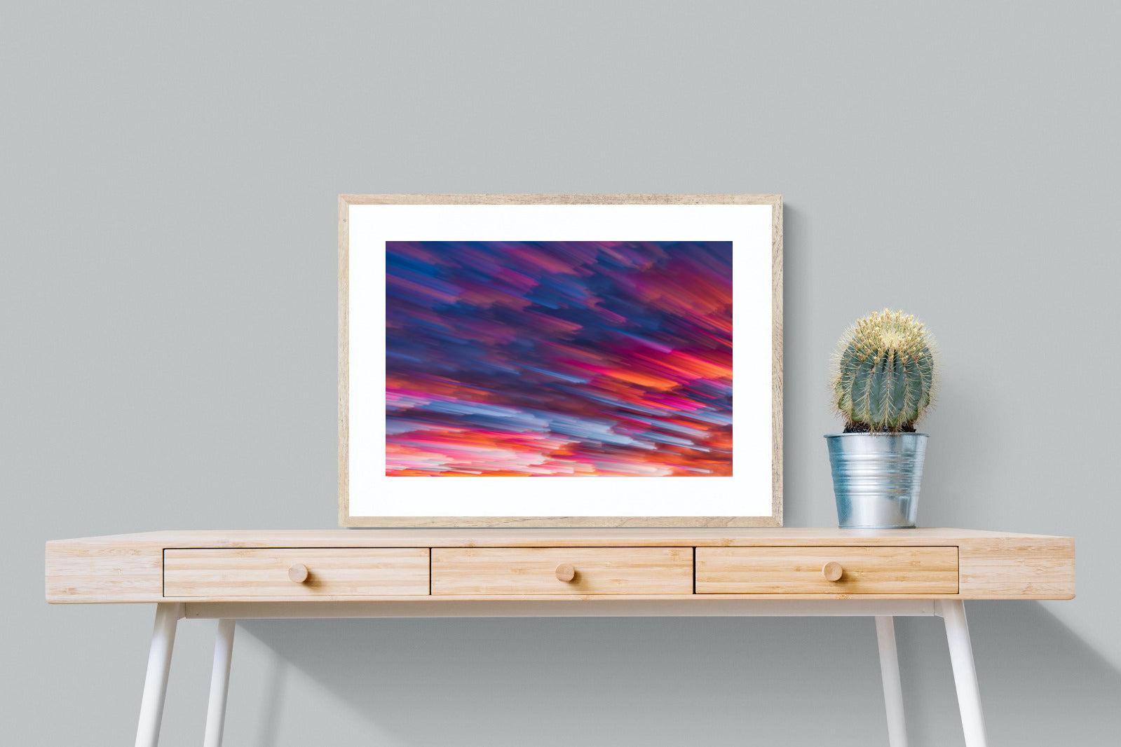 Crimson Sunset-Wall_Art-80 x 60cm-Framed Print-Wood-Pixalot