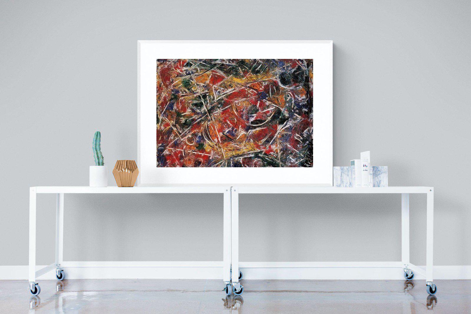 Croaking Movement-Wall_Art-120 x 90cm-Framed Print-White-Pixalot