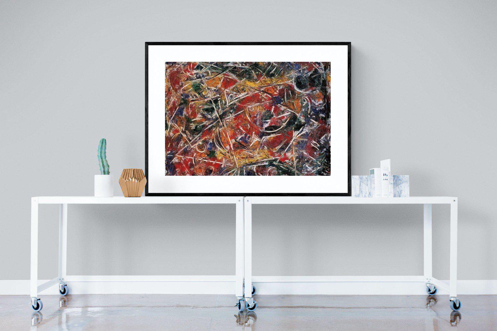 Croaking Movement-Wall_Art-120 x 90cm-Framed Print-Black-Pixalot