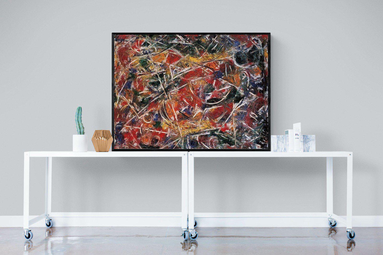 Croaking Movement-Wall_Art-120 x 90cm-Mounted Canvas-Black-Pixalot
