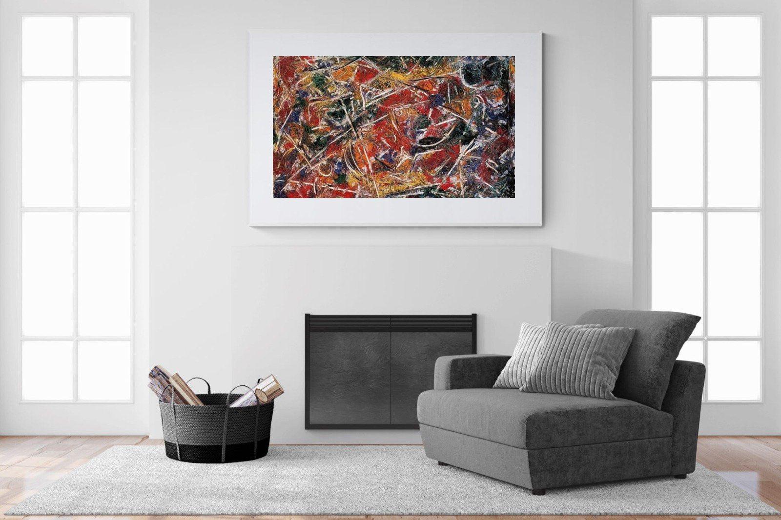 Croaking Movement-Wall_Art-150 x 100cm-Framed Print-White-Pixalot