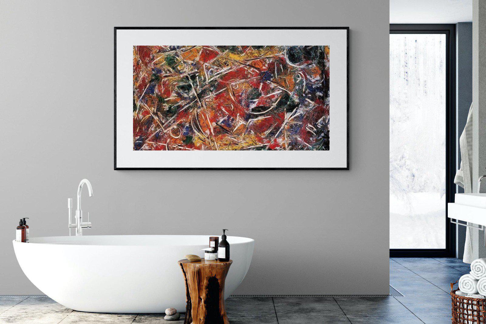 Croaking Movement-Wall_Art-180 x 110cm-Framed Print-Black-Pixalot