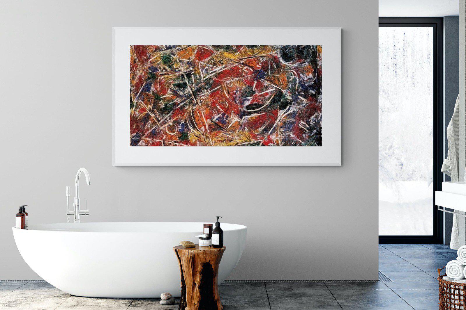 Croaking Movement-Wall_Art-180 x 110cm-Framed Print-White-Pixalot