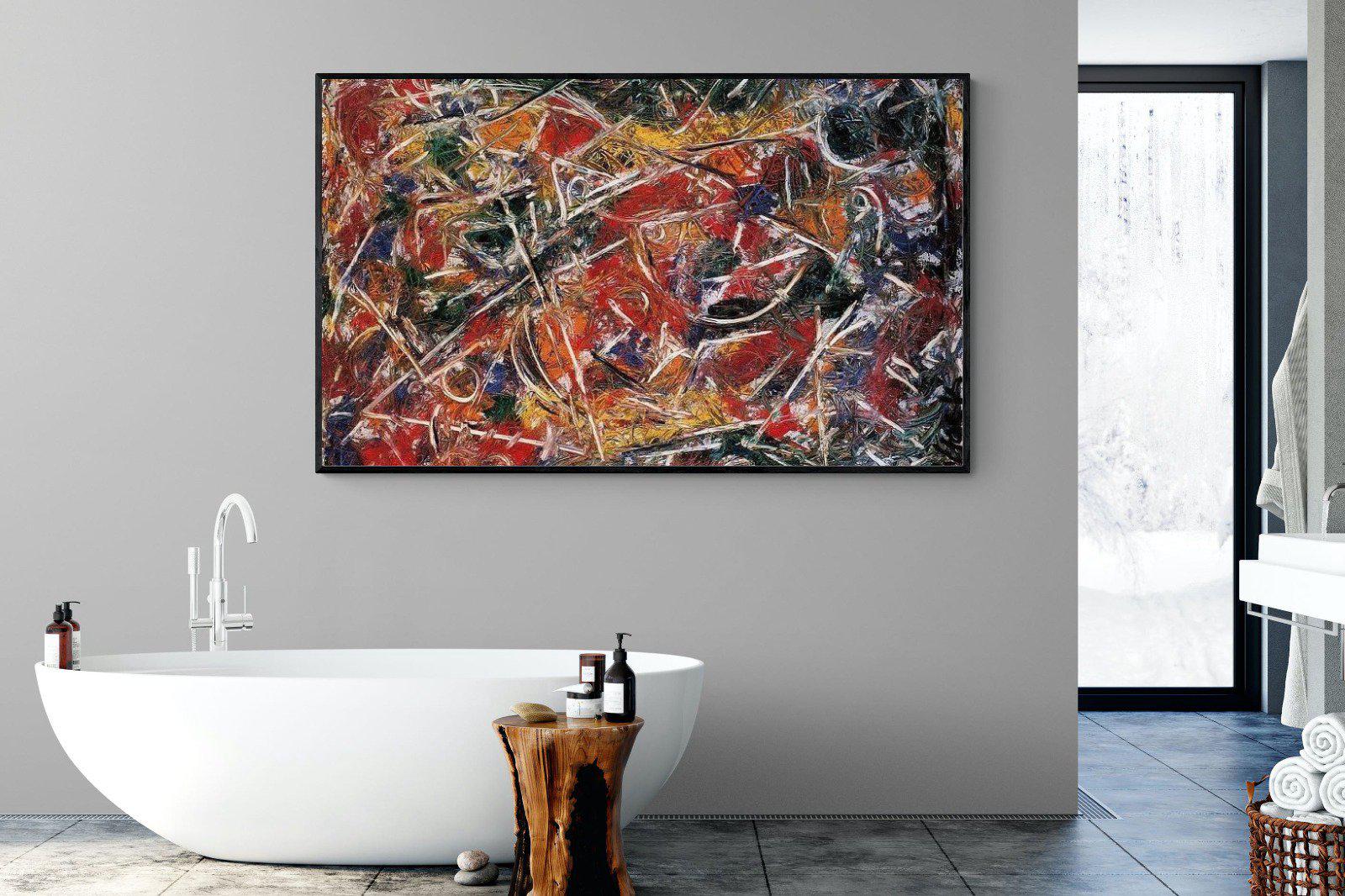 Croaking Movement-Wall_Art-180 x 110cm-Mounted Canvas-Black-Pixalot