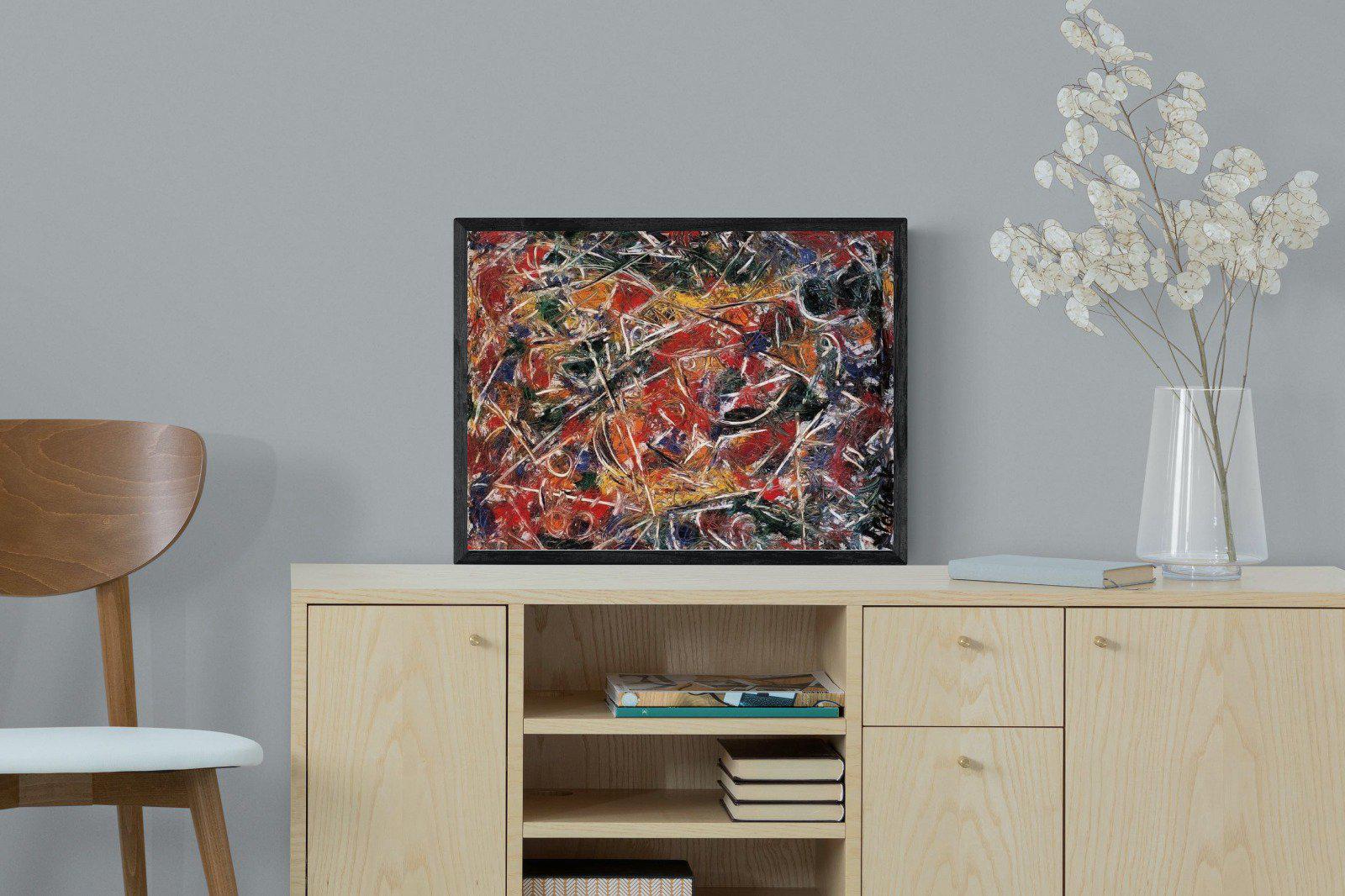 Croaking Movement-Wall_Art-60 x 45cm-Mounted Canvas-Black-Pixalot