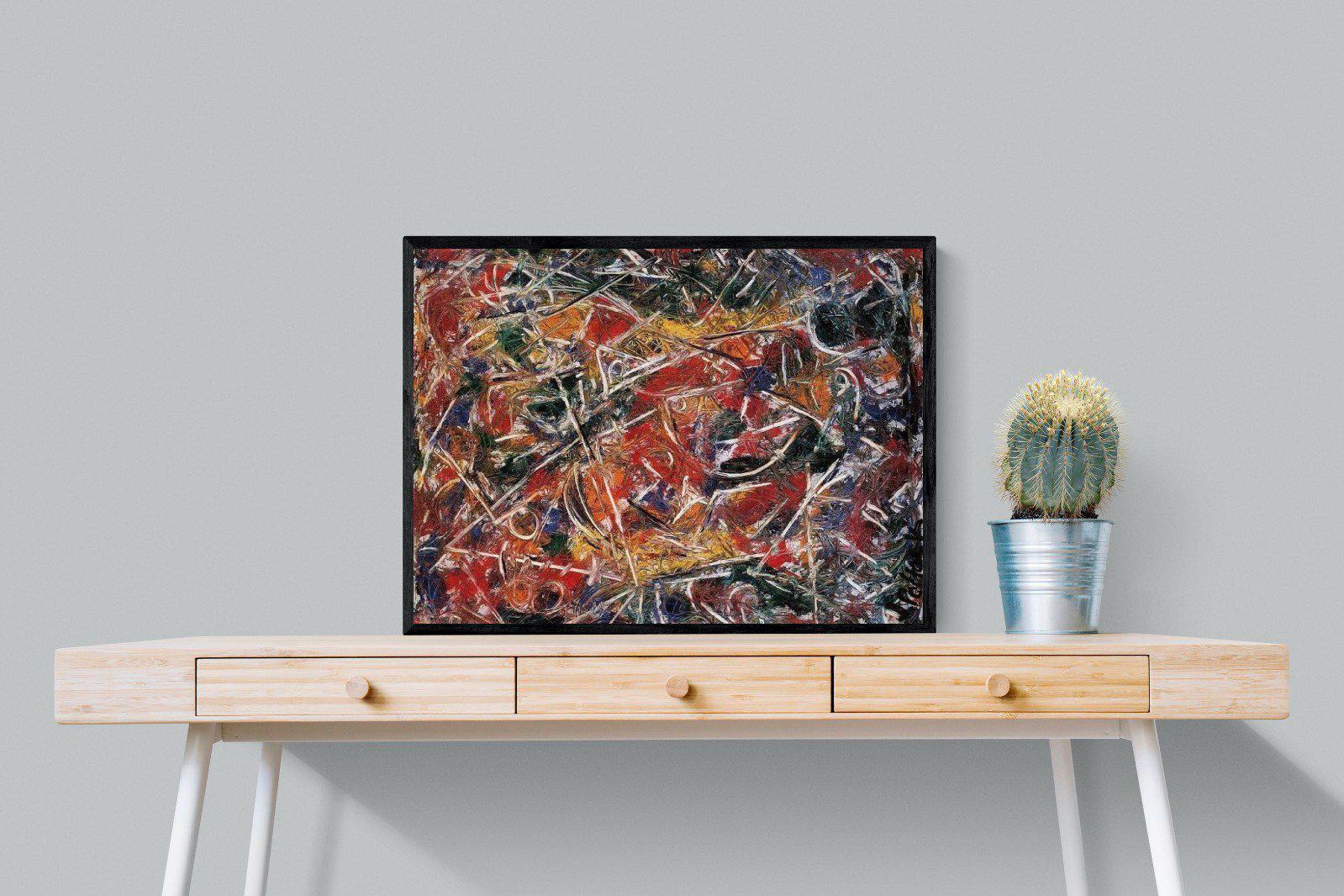 Croaking Movement-Wall_Art-80 x 60cm-Mounted Canvas-Black-Pixalot