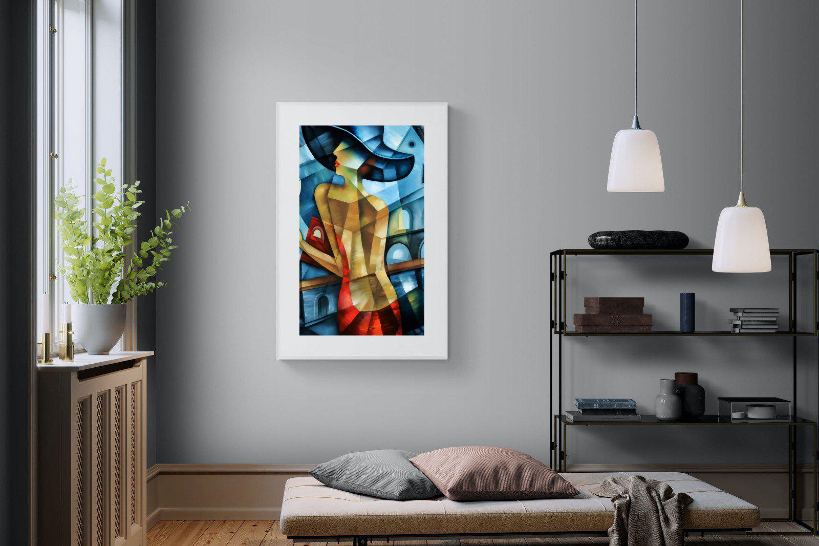Cubist Couture-Wall_Art-100 x 150cm-Framed Print-White-Pixalot