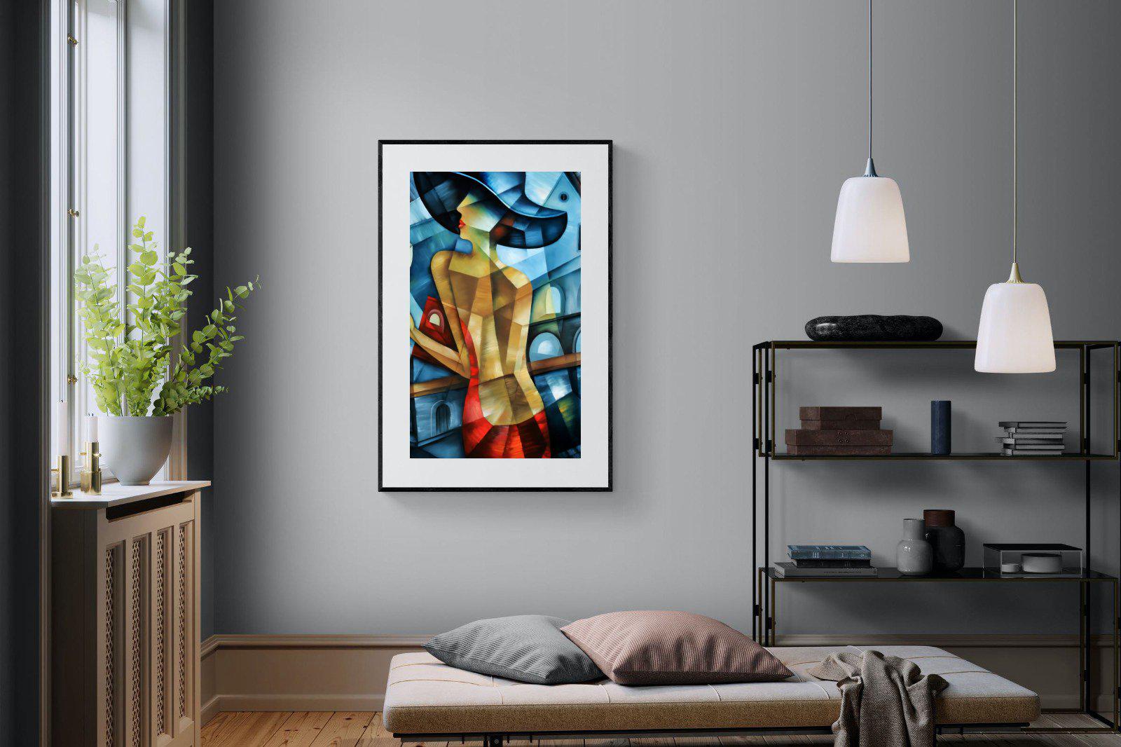 Cubist Couture-Wall_Art-100 x 150cm-Framed Print-Black-Pixalot