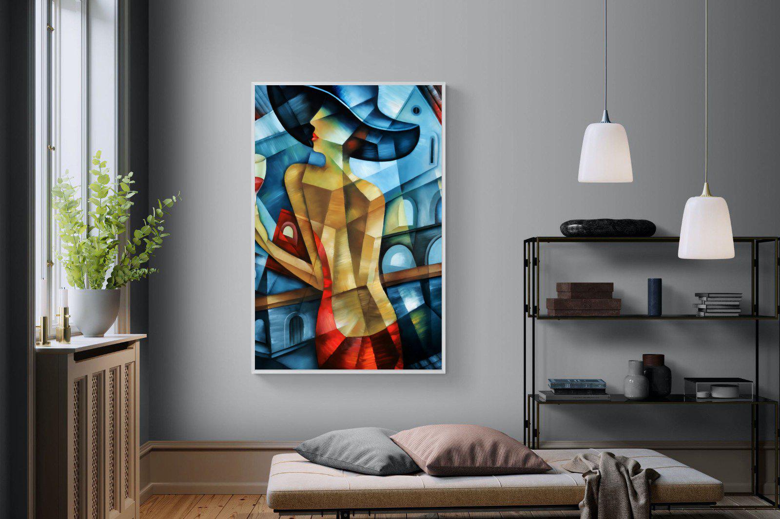 Cubist Couture-Wall_Art-120 x 180cm-Mounted Canvas-White-Pixalot