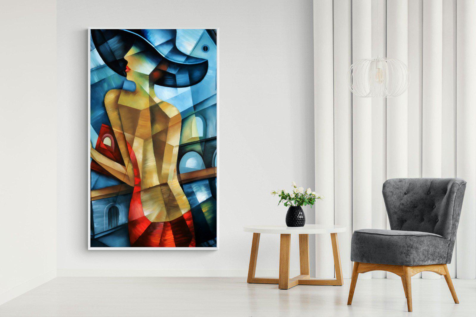 Cubist Couture-Wall_Art-130 x 220cm-Mounted Canvas-White-Pixalot