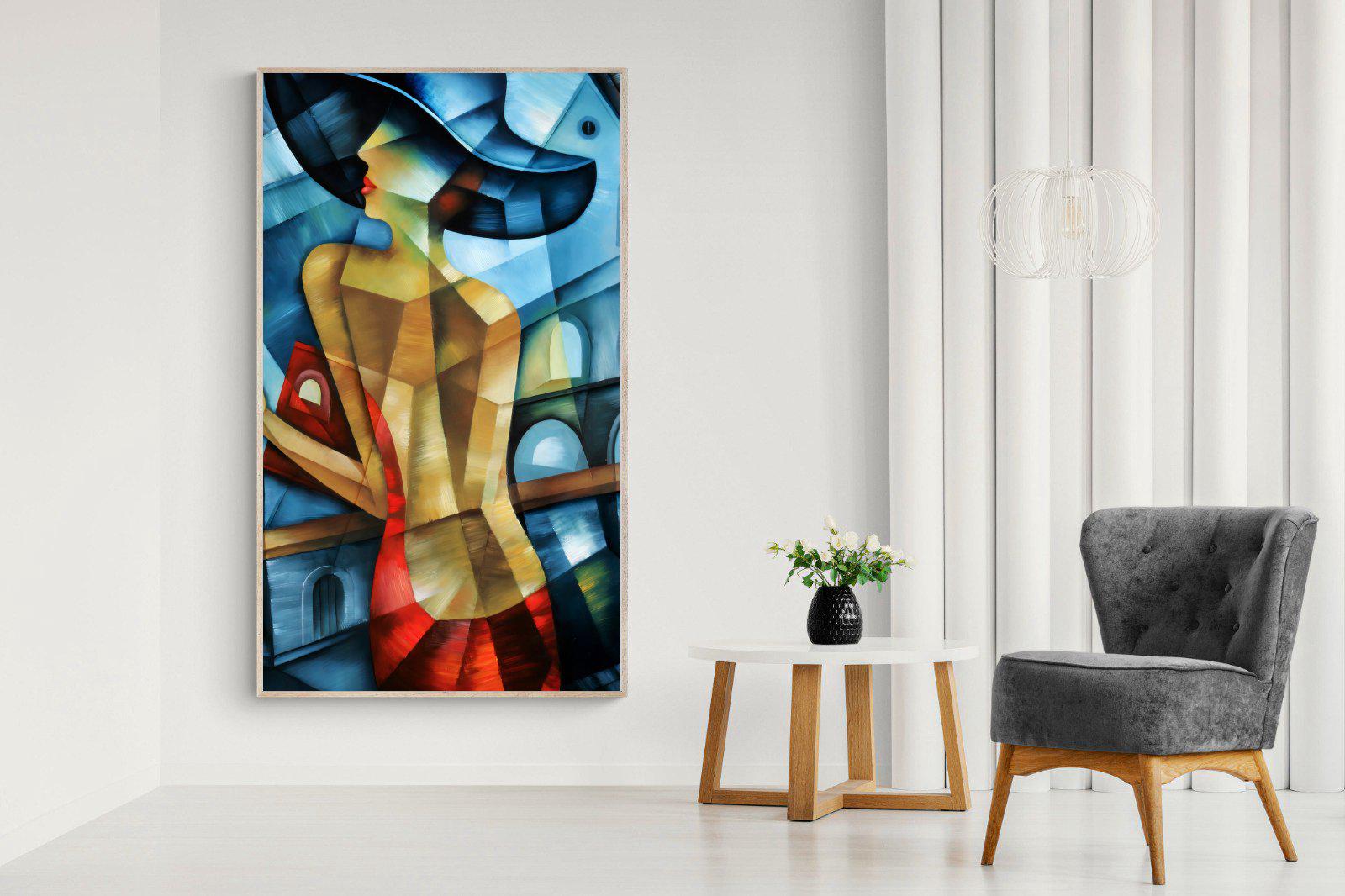 Cubist Couture-Wall_Art-130 x 220cm-Mounted Canvas-Wood-Pixalot