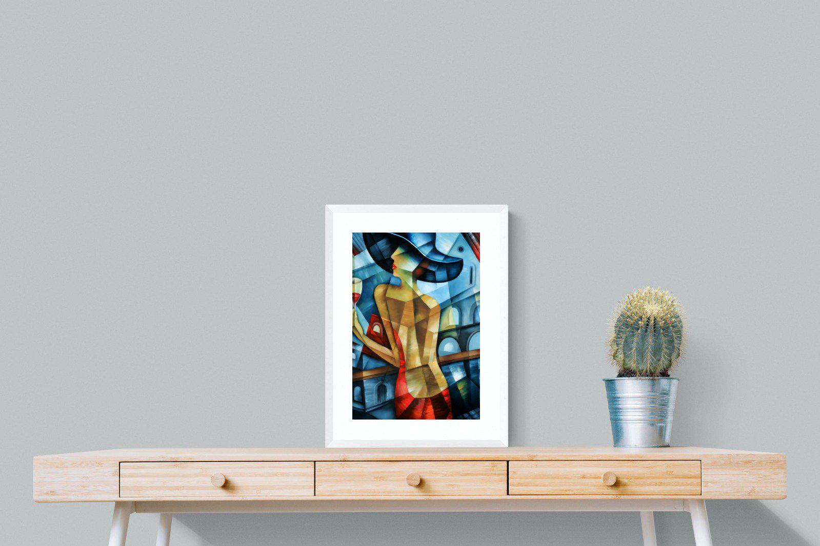 Cubist Couture-Wall_Art-45 x 60cm-Framed Print-White-Pixalot