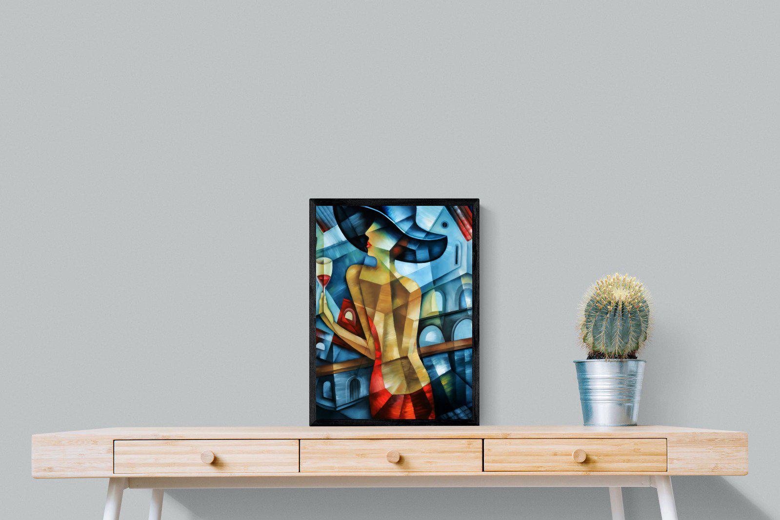 Cubist Couture-Wall_Art-45 x 60cm-Mounted Canvas-Black-Pixalot