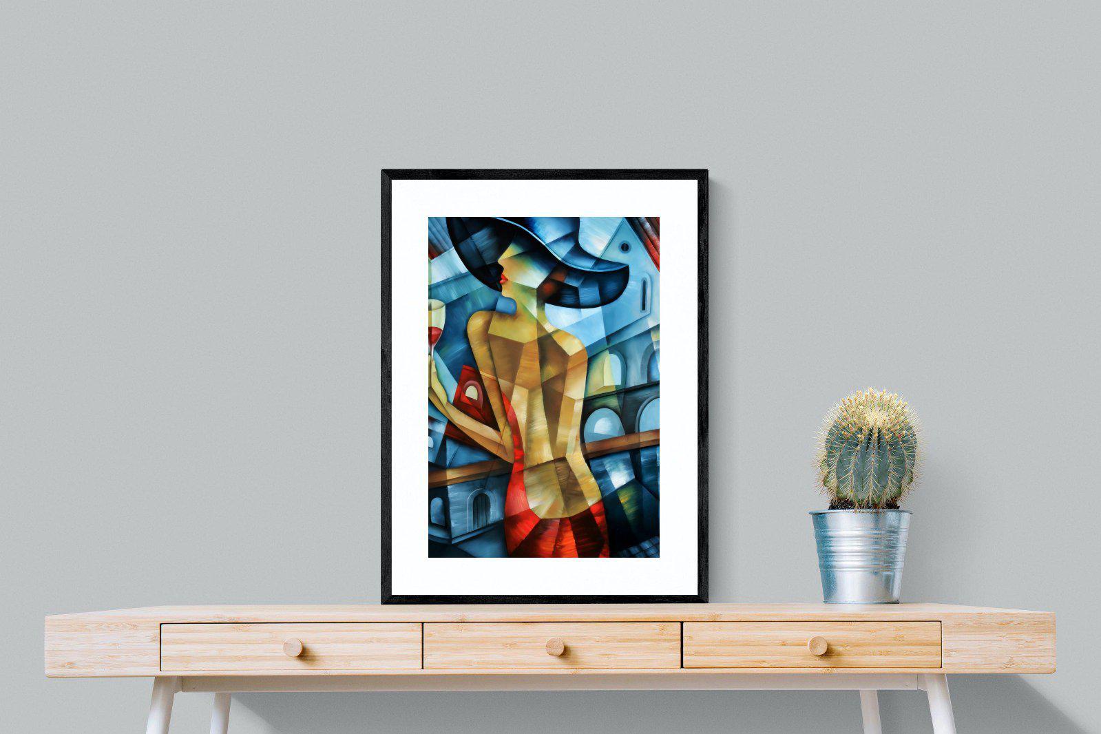 Cubist Couture-Wall_Art-60 x 80cm-Framed Print-Black-Pixalot