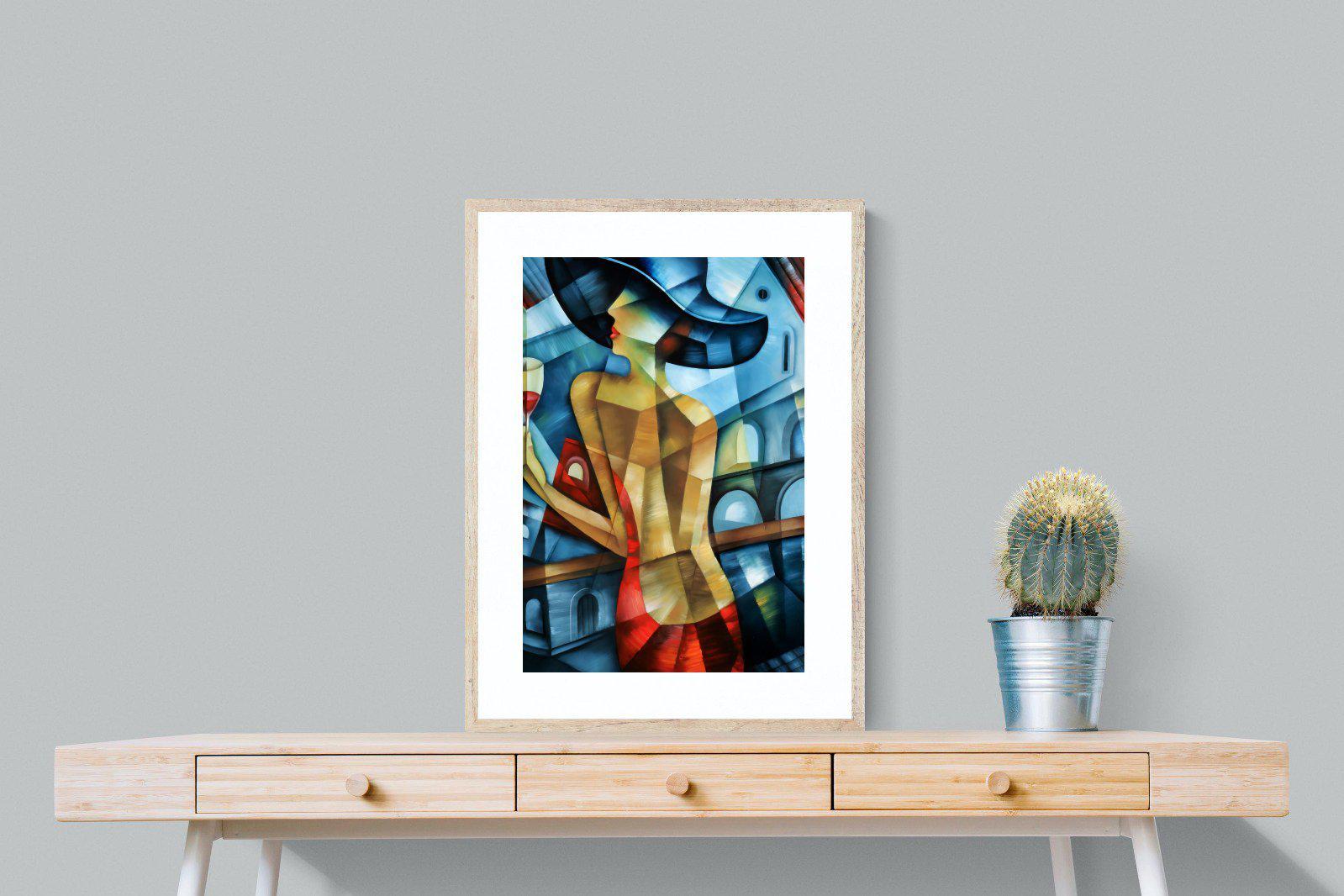 Cubist Couture-Wall_Art-60 x 80cm-Framed Print-Wood-Pixalot