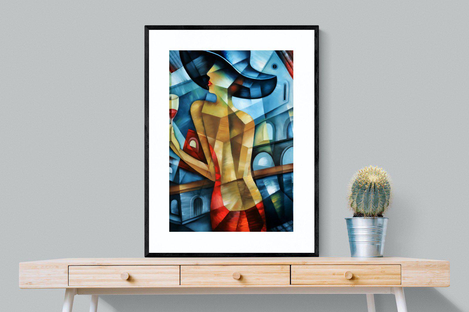 Cubist Couture-Wall_Art-75 x 100cm-Framed Print-Black-Pixalot