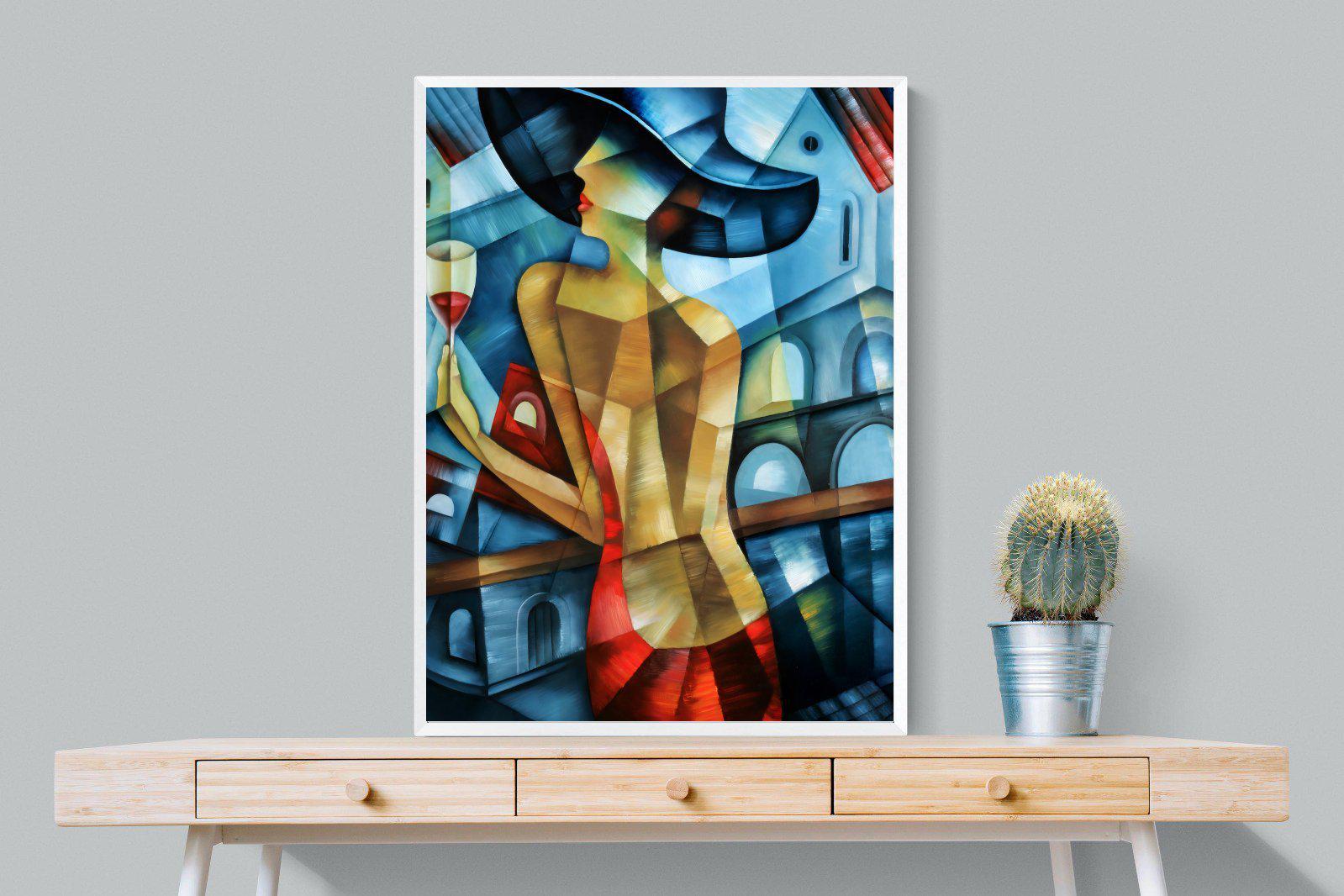 Cubist Couture-Wall_Art-75 x 100cm-Mounted Canvas-White-Pixalot