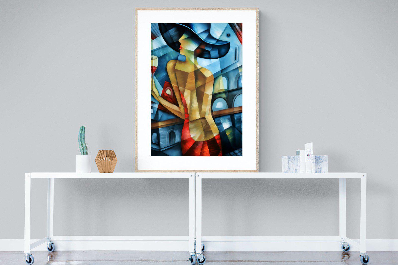 Cubist Couture-Wall_Art-90 x 120cm-Framed Print-Wood-Pixalot