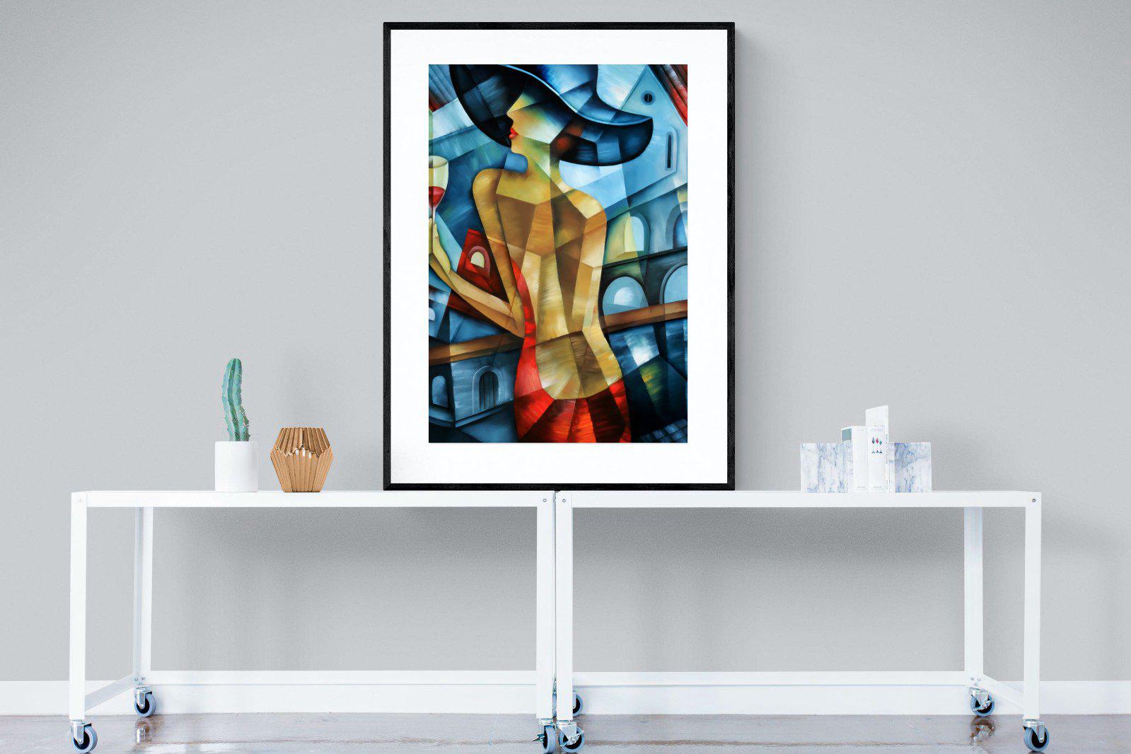 Cubist Couture-Wall_Art-90 x 120cm-Framed Print-Black-Pixalot