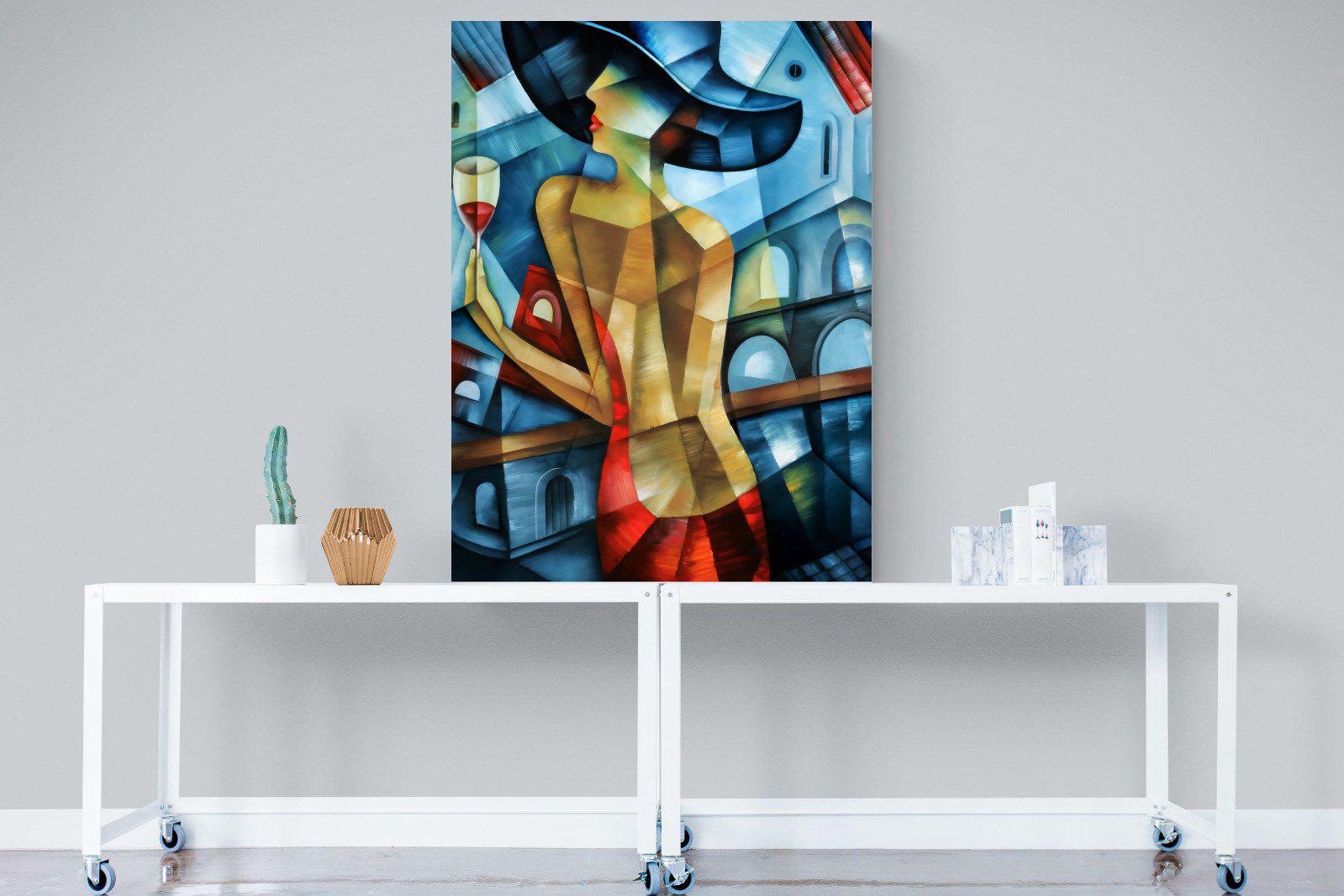 Cubist Couture-Wall_Art-90 x 120cm-Mounted Canvas-No Frame-Pixalot