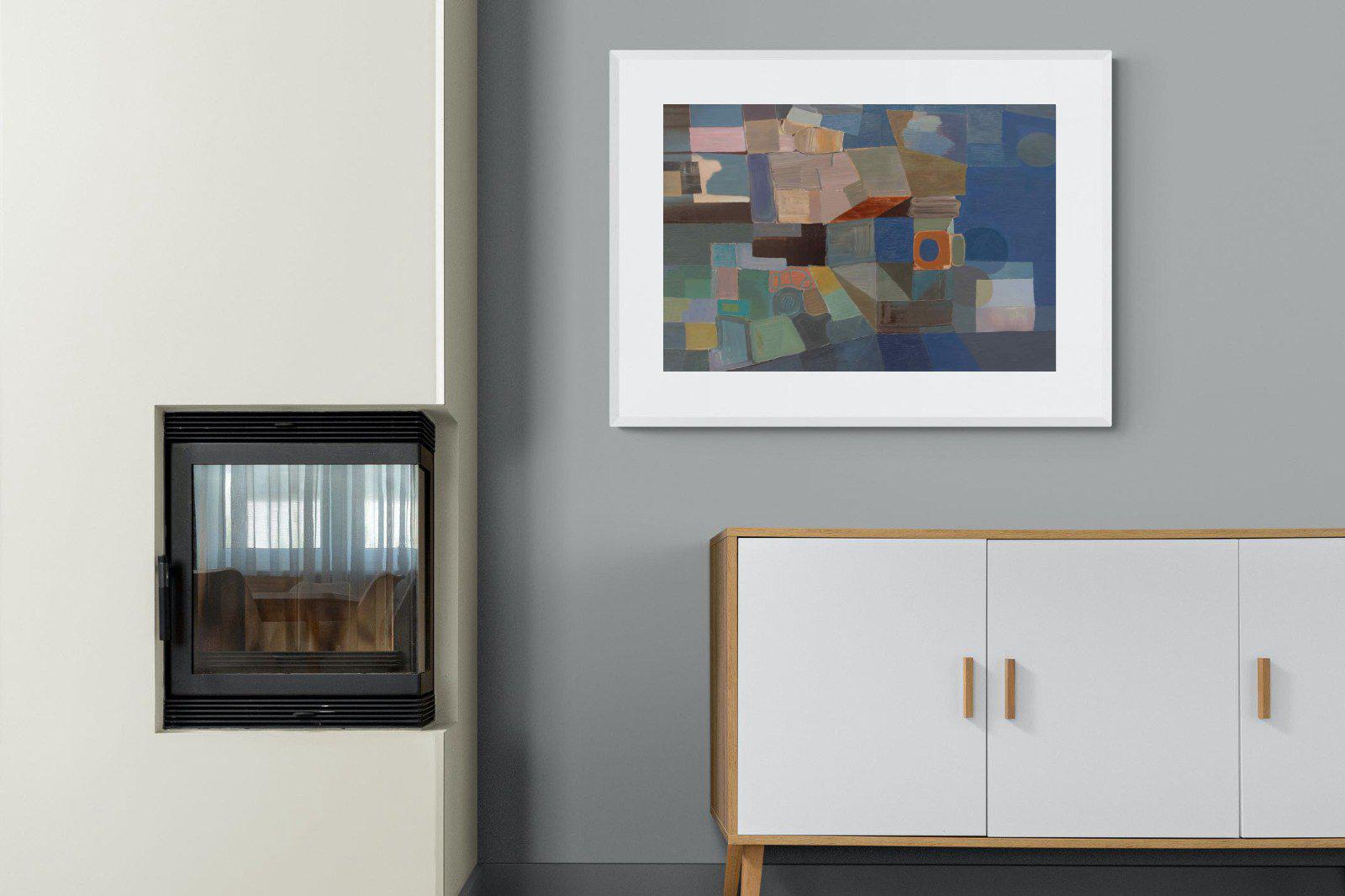 Cubist-Wall_Art-100 x 75cm-Framed Print-White-Pixalot