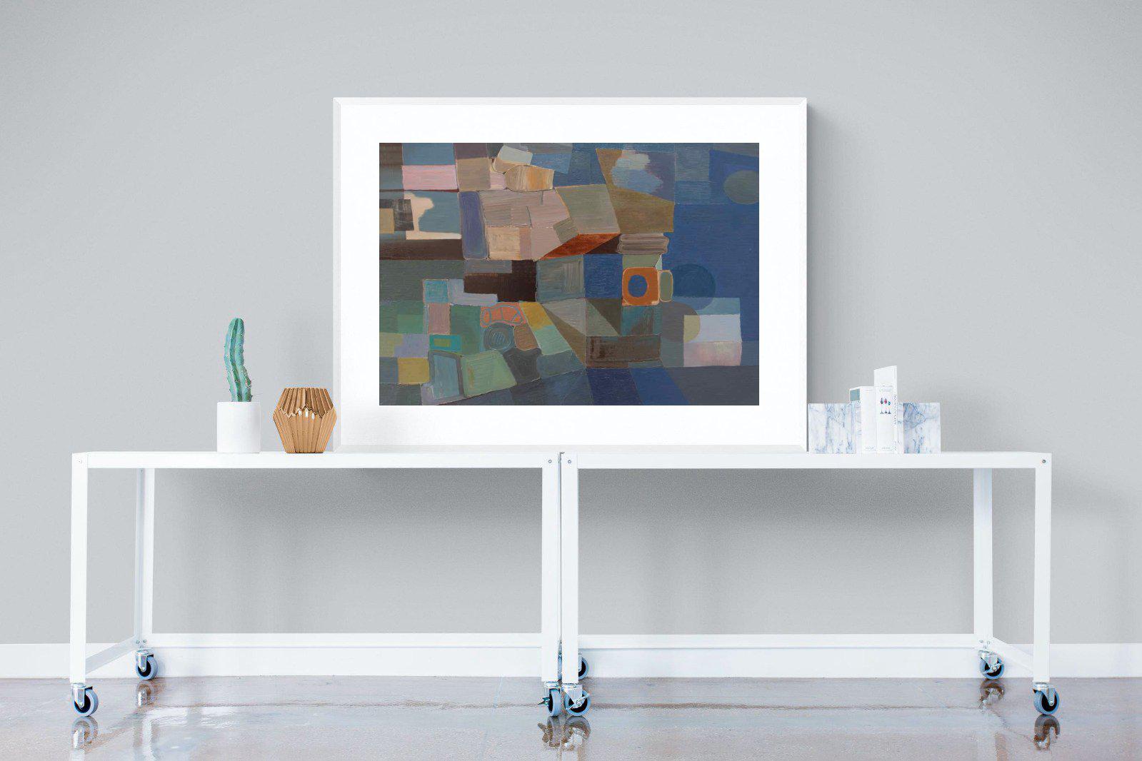 Cubist-Wall_Art-120 x 90cm-Framed Print-White-Pixalot