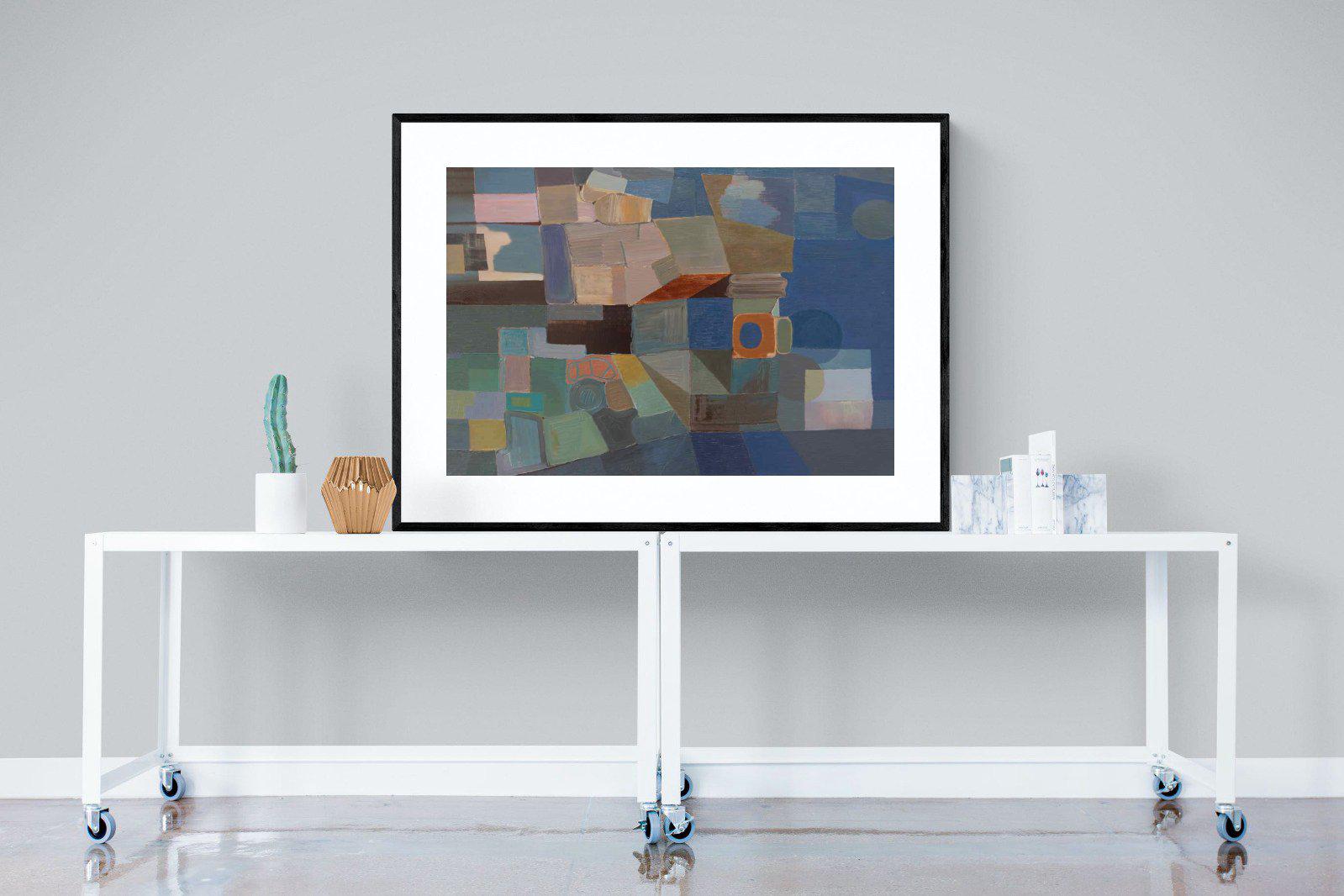 Cubist-Wall_Art-120 x 90cm-Framed Print-Black-Pixalot