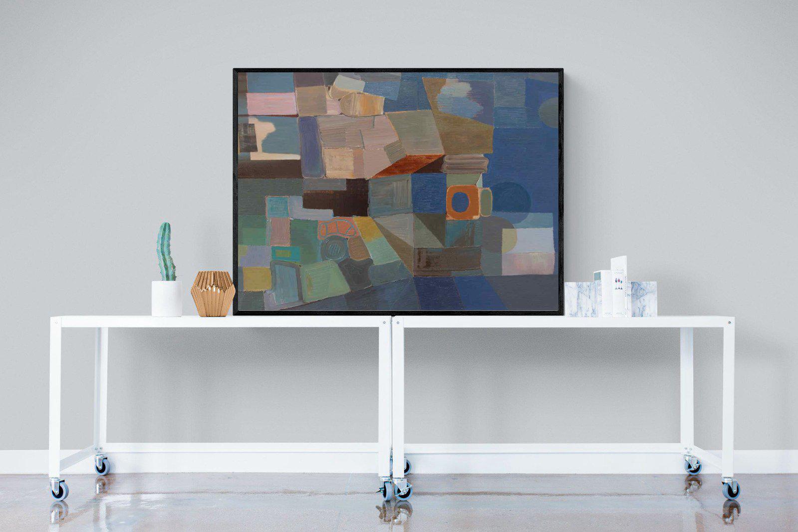 Cubist-Wall_Art-120 x 90cm-Mounted Canvas-Black-Pixalot