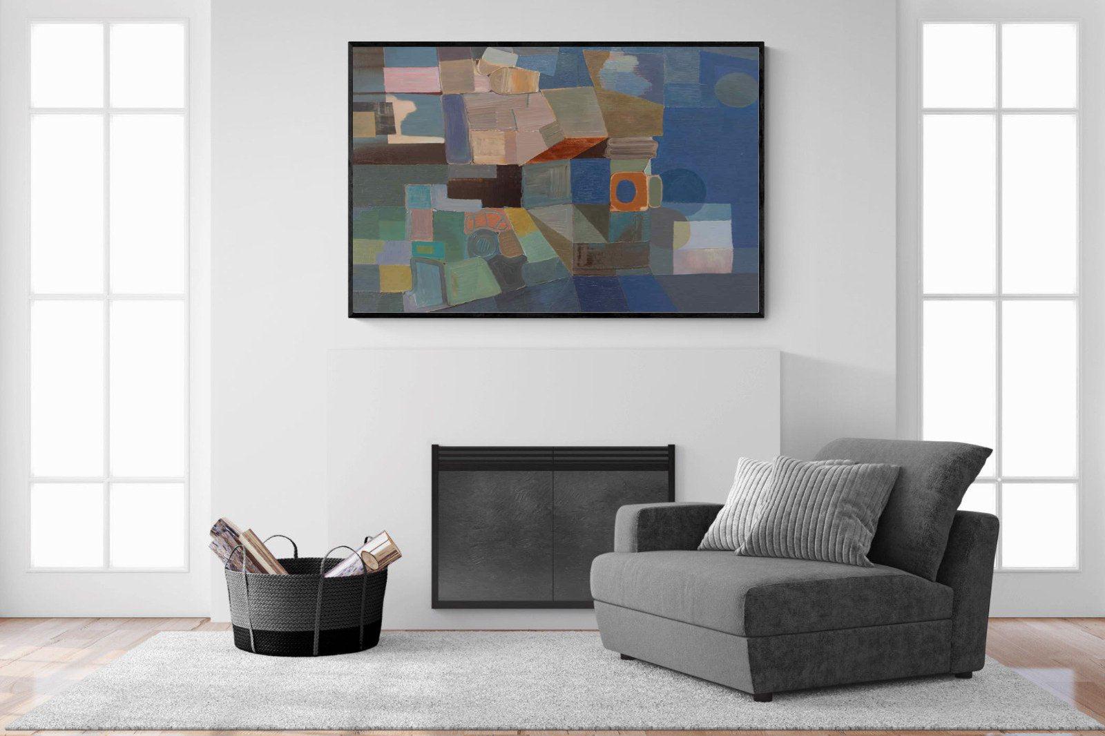 Cubist-Wall_Art-150 x 100cm-Mounted Canvas-Black-Pixalot