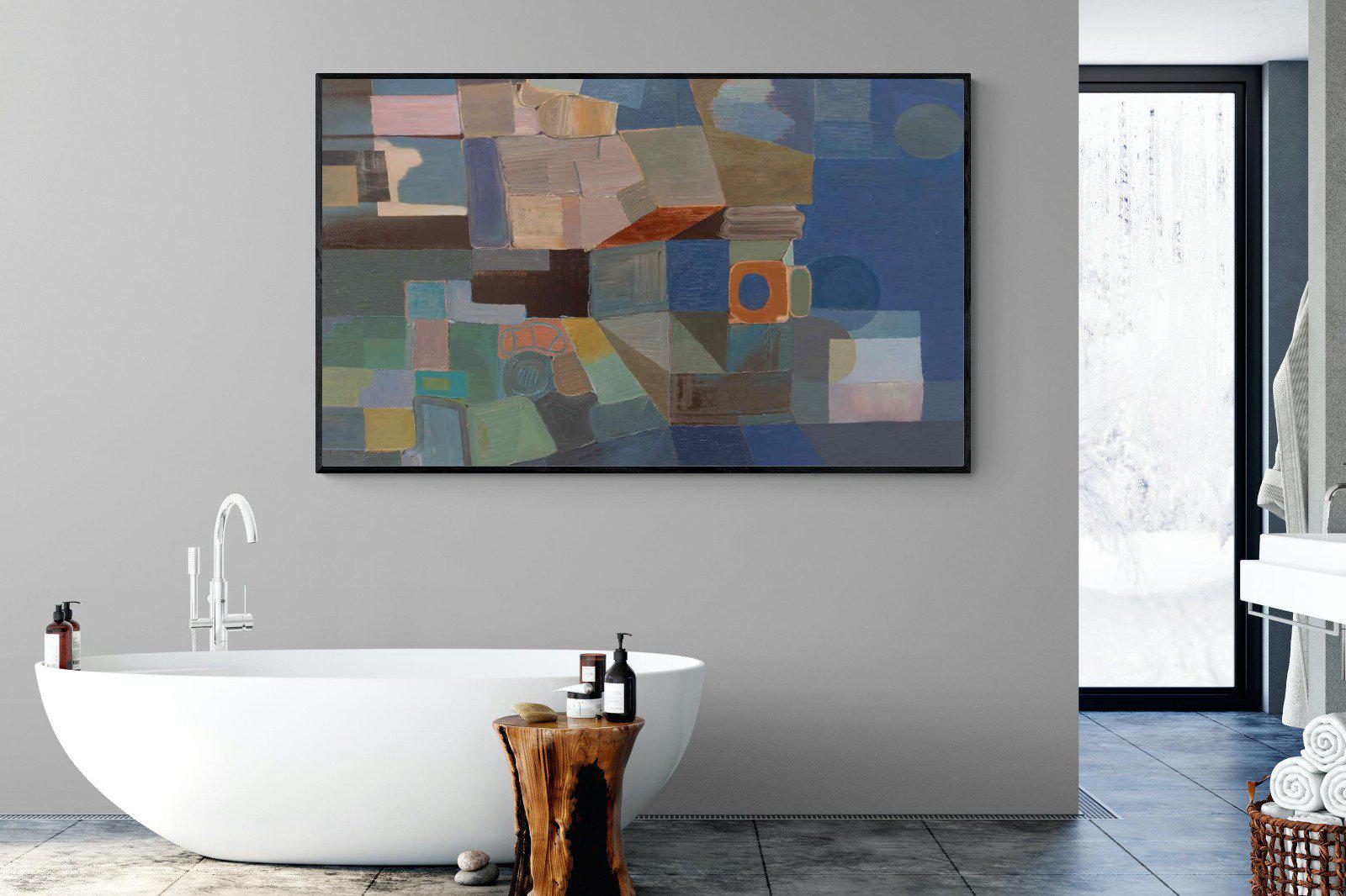 Cubist-Wall_Art-180 x 110cm-Mounted Canvas-Black-Pixalot