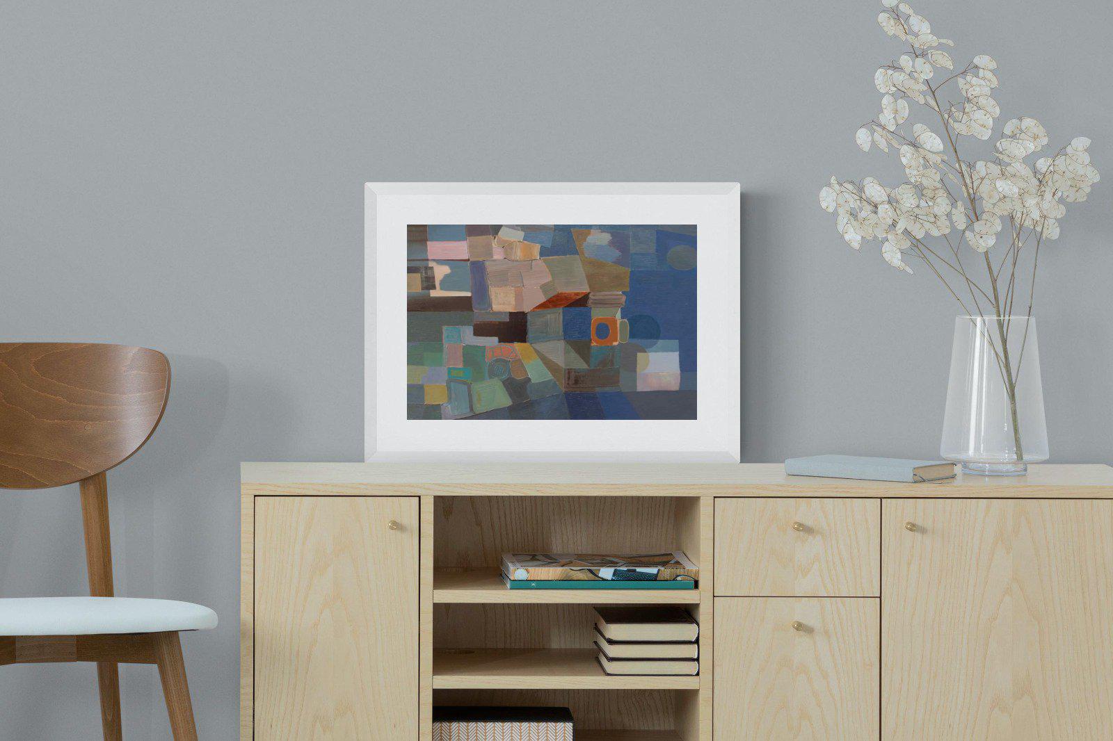 Cubist-Wall_Art-60 x 45cm-Framed Print-White-Pixalot