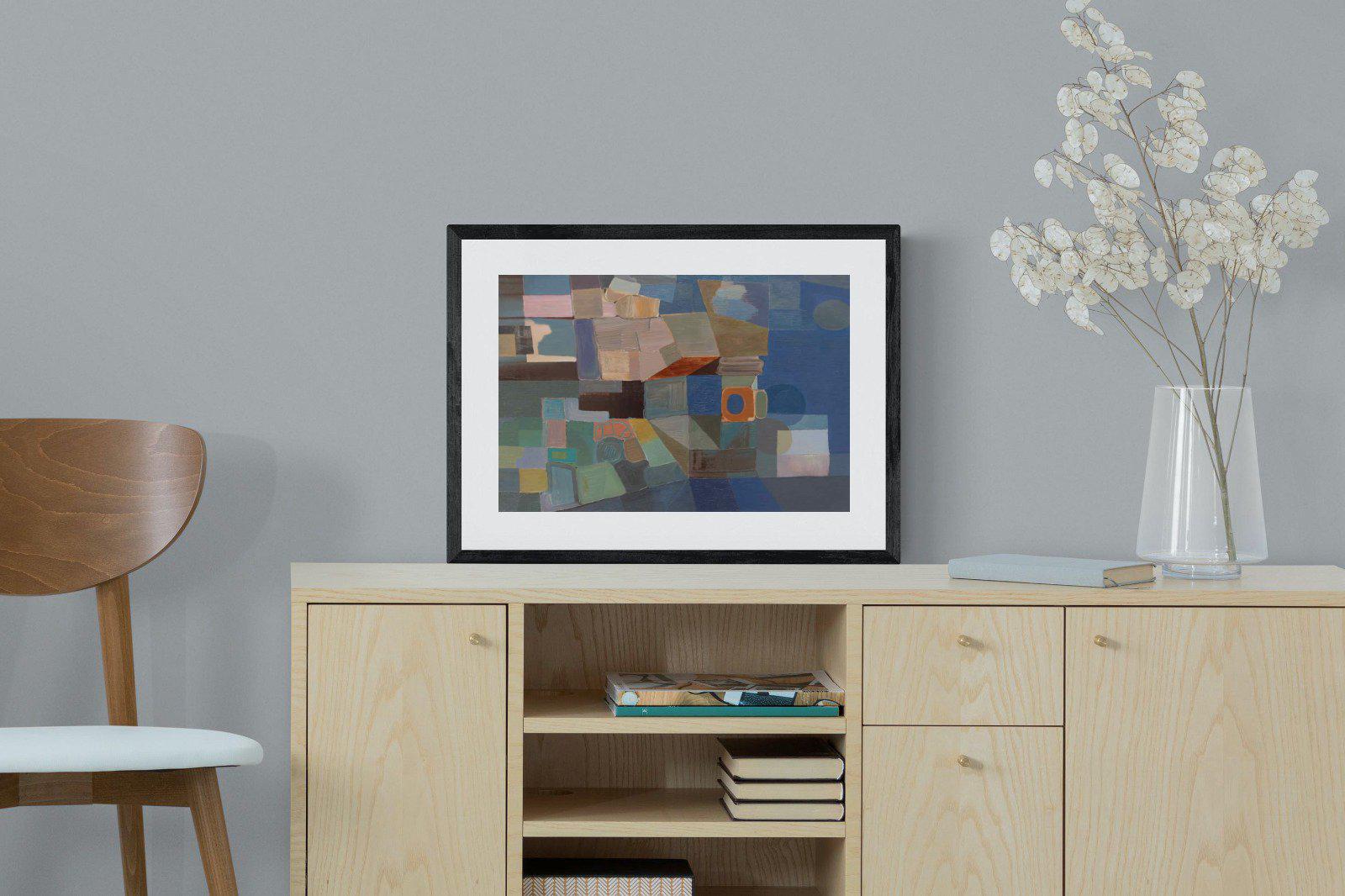 Cubist-Wall_Art-60 x 45cm-Framed Print-Black-Pixalot