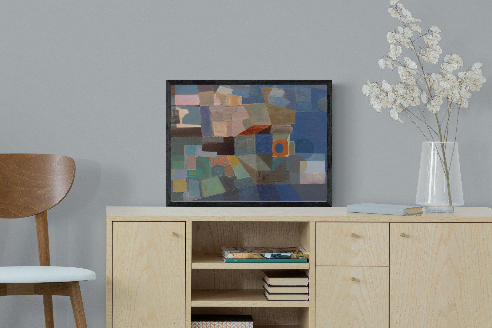 Cubist-Wall_Art-60 x 45cm-Mounted Canvas-Black-Pixalot