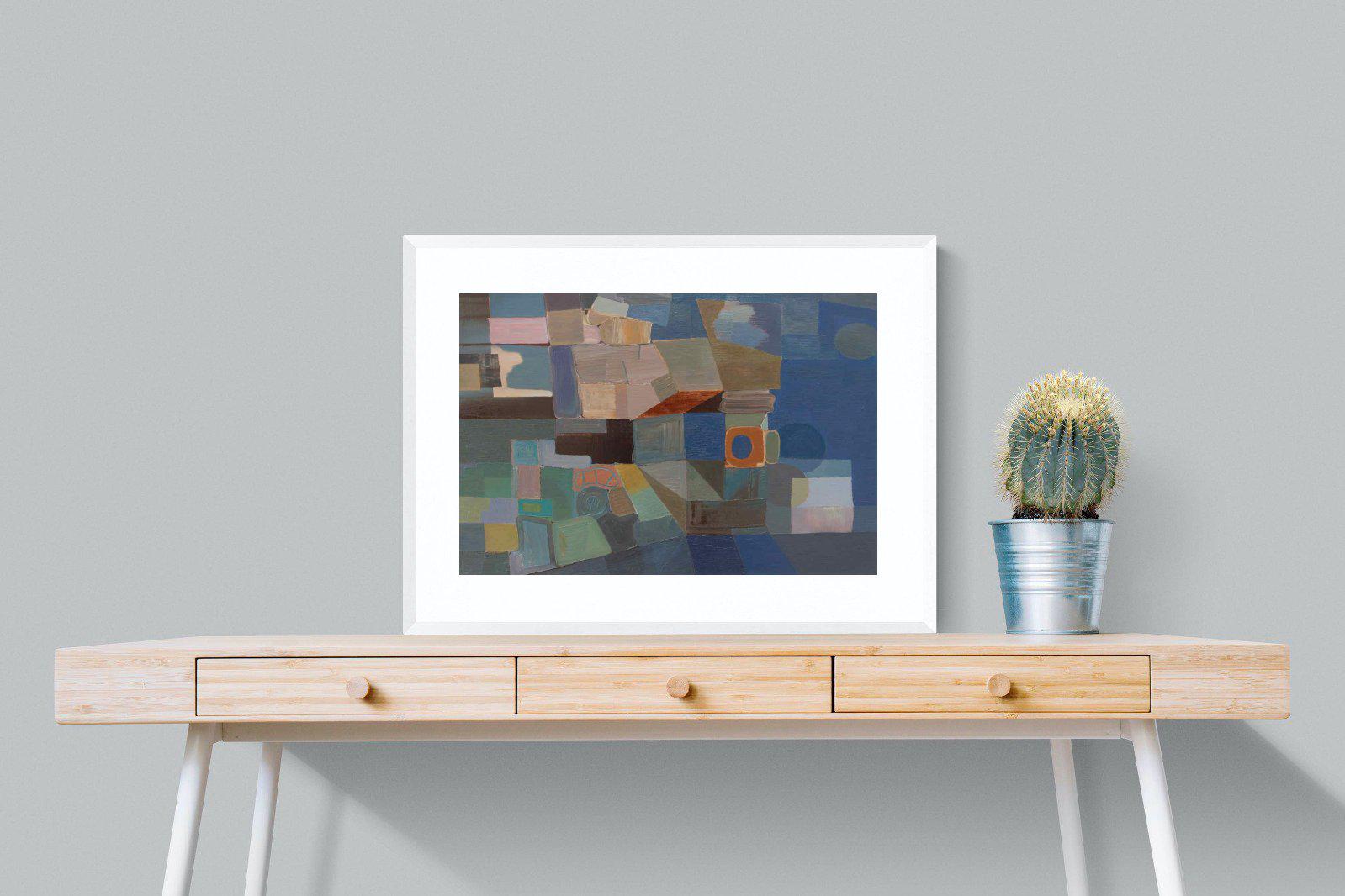 Cubist-Wall_Art-80 x 60cm-Framed Print-White-Pixalot
