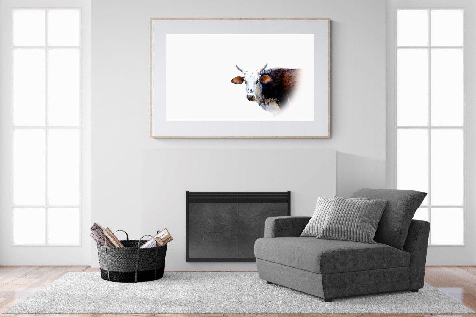 Curious Nguni-Wall_Art-150 x 100cm-Framed Print-Wood-Pixalot