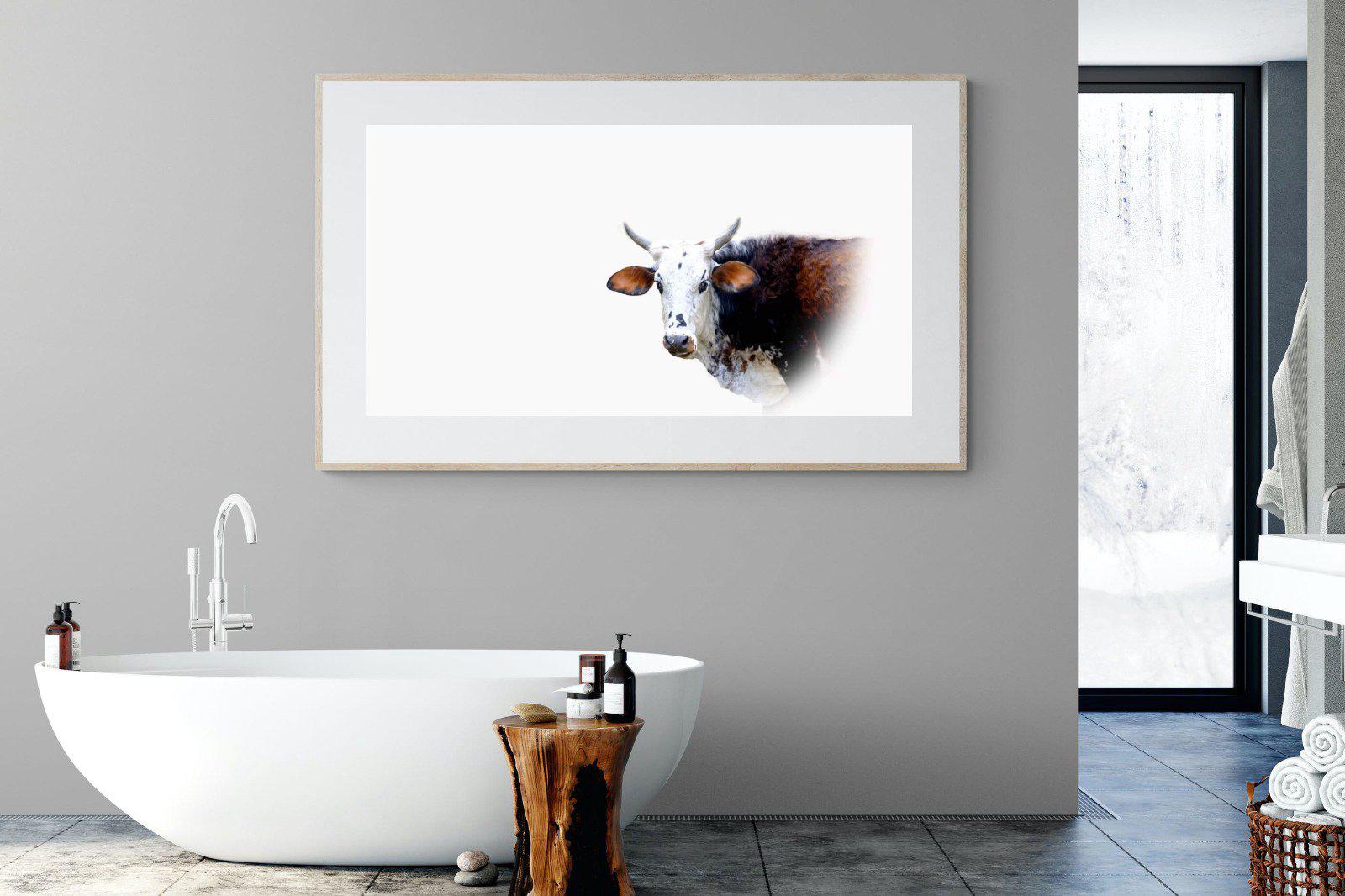 Curious Nguni-Wall_Art-180 x 110cm-Framed Print-Wood-Pixalot