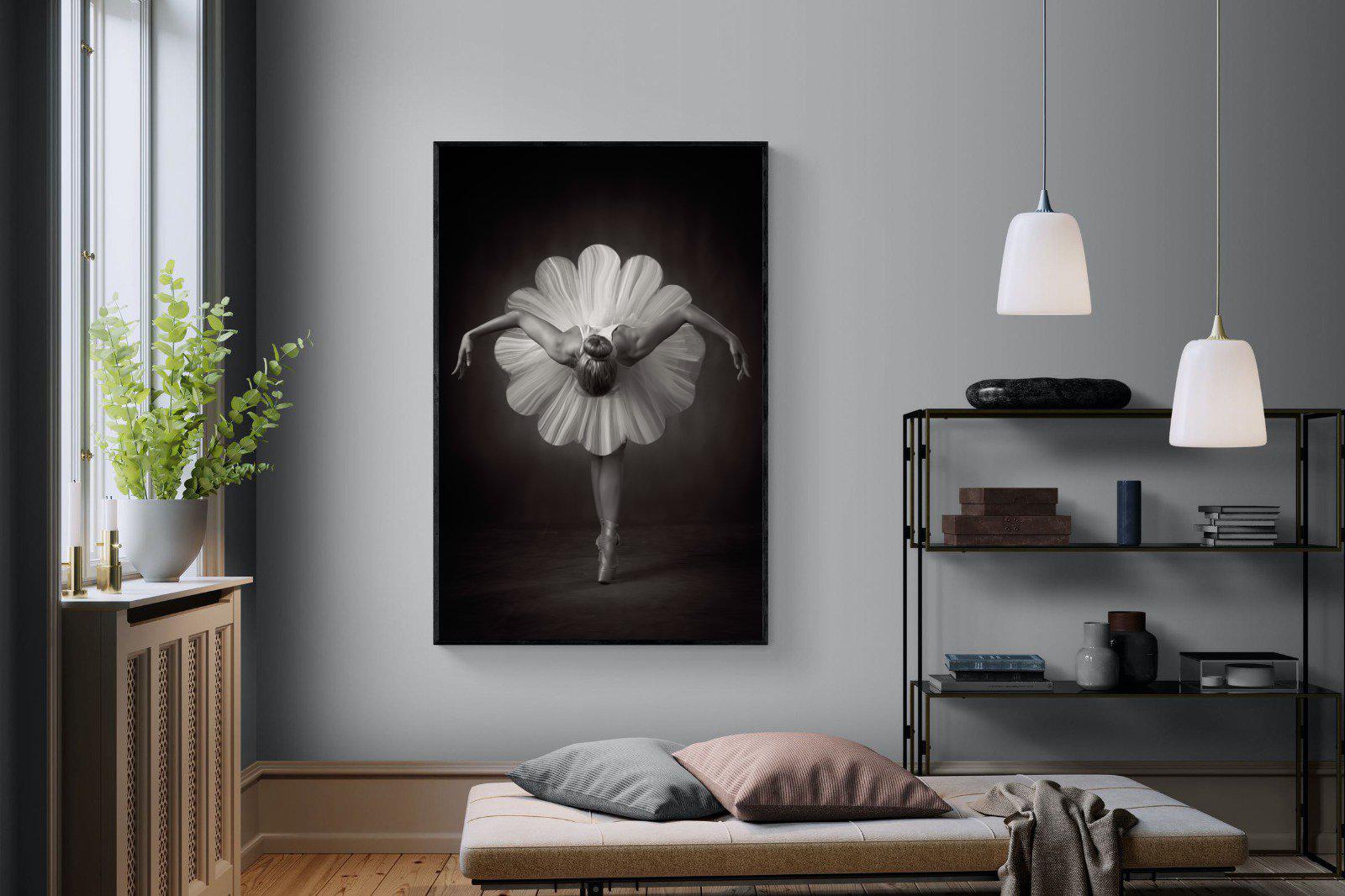 Curtsy-Wall_Art-120 x 180cm-Mounted Canvas-Black-Pixalot