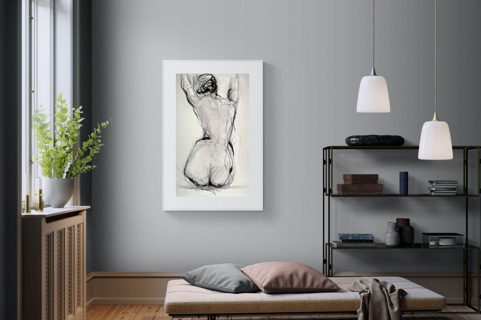 Curvy-Wall_Art-100 x 150cm-Framed Print-White-Pixalot