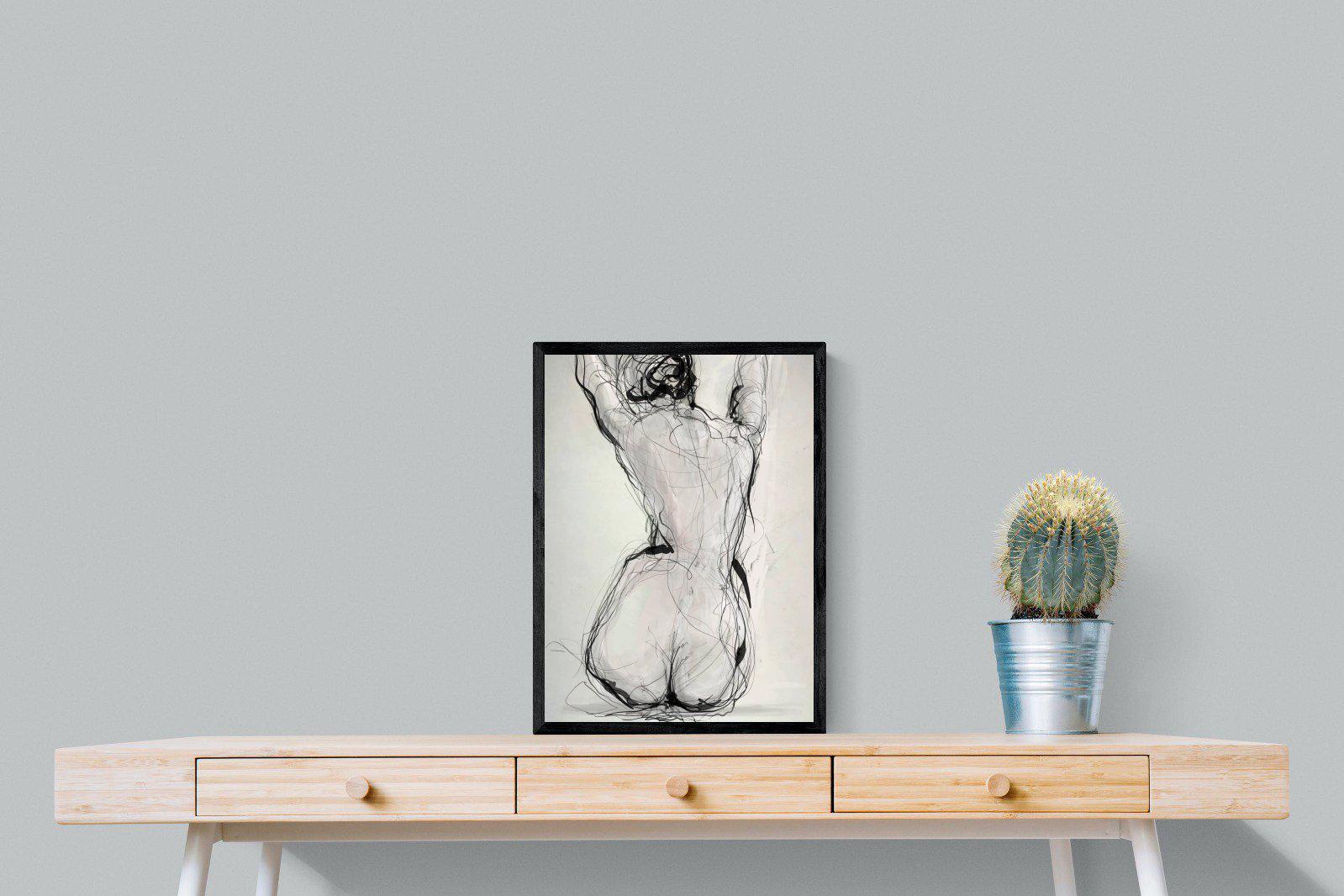Curvy-Wall_Art-45 x 60cm-Mounted Canvas-Black-Pixalot
