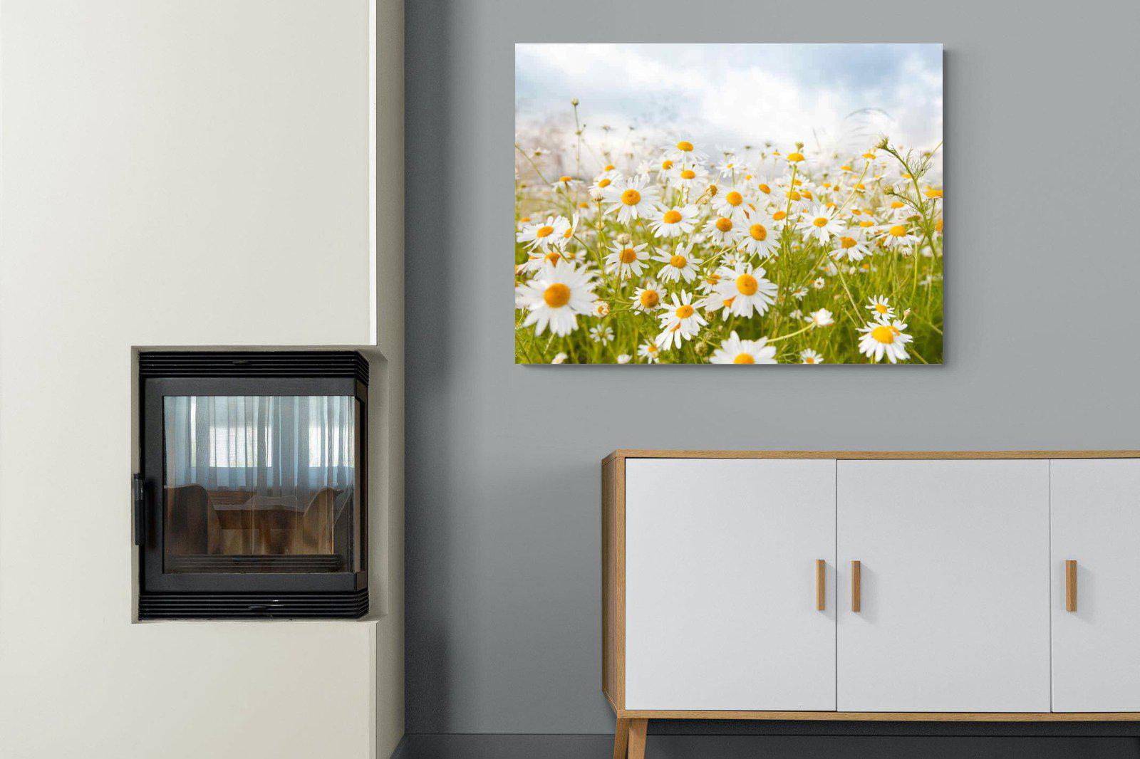 Daisies-Wall_Art-100 x 75cm-Mounted Canvas-No Frame-Pixalot