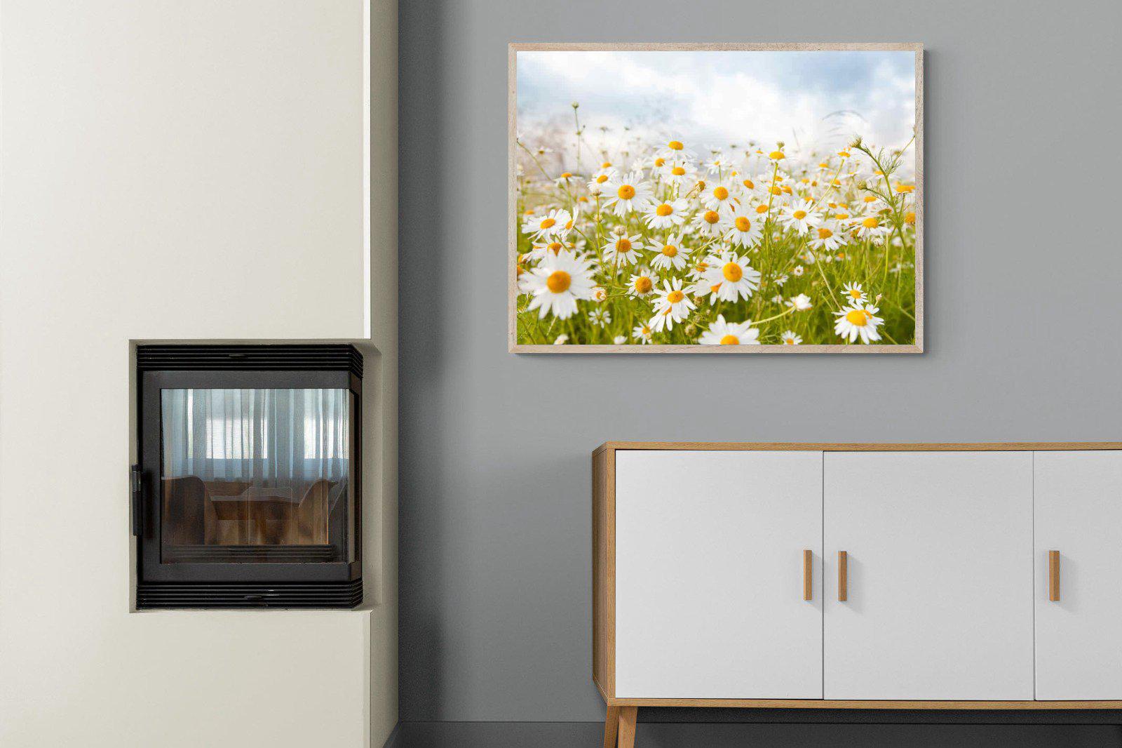 Daisies-Wall_Art-100 x 75cm-Mounted Canvas-Wood-Pixalot
