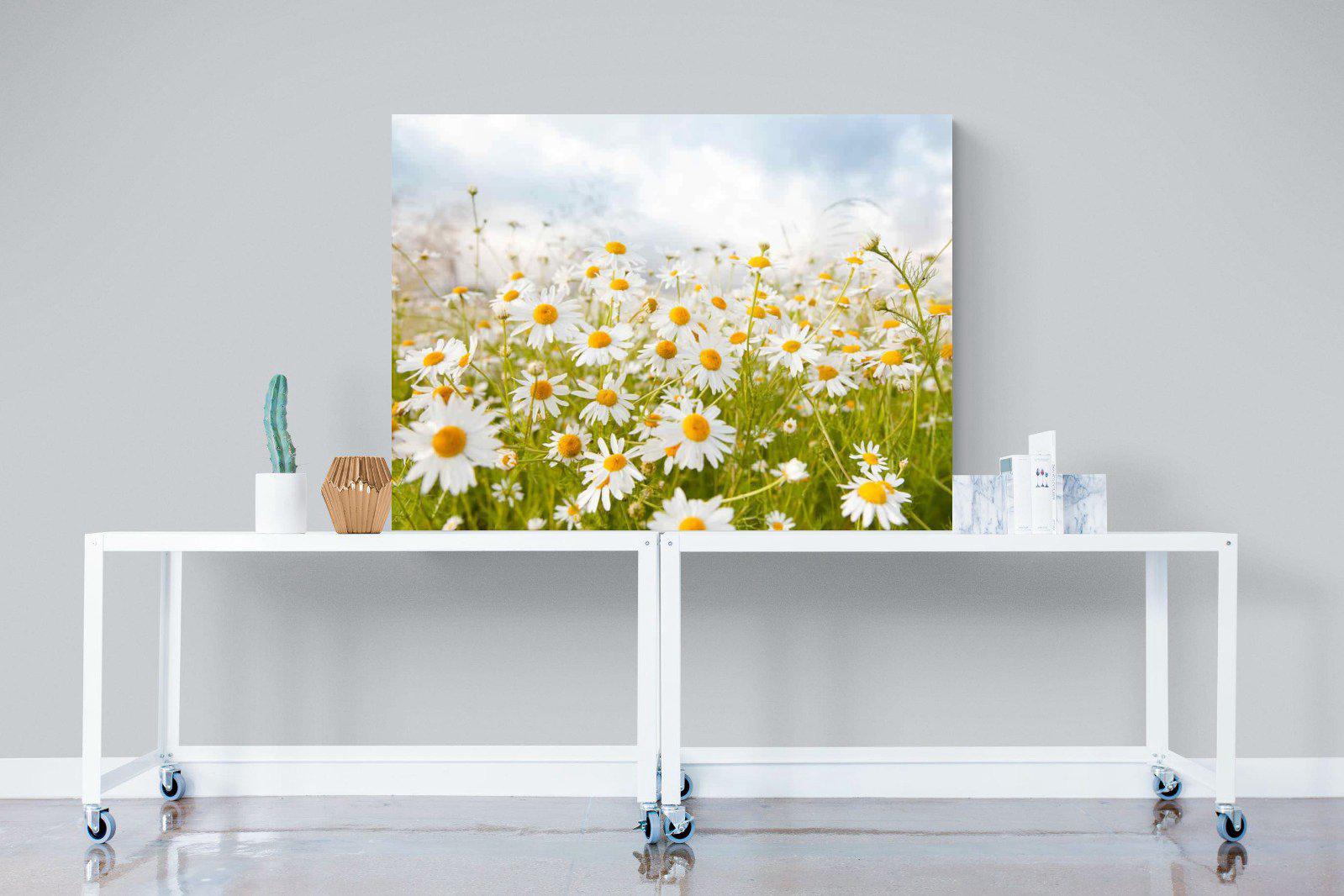 Daisies-Wall_Art-120 x 90cm-Mounted Canvas-No Frame-Pixalot