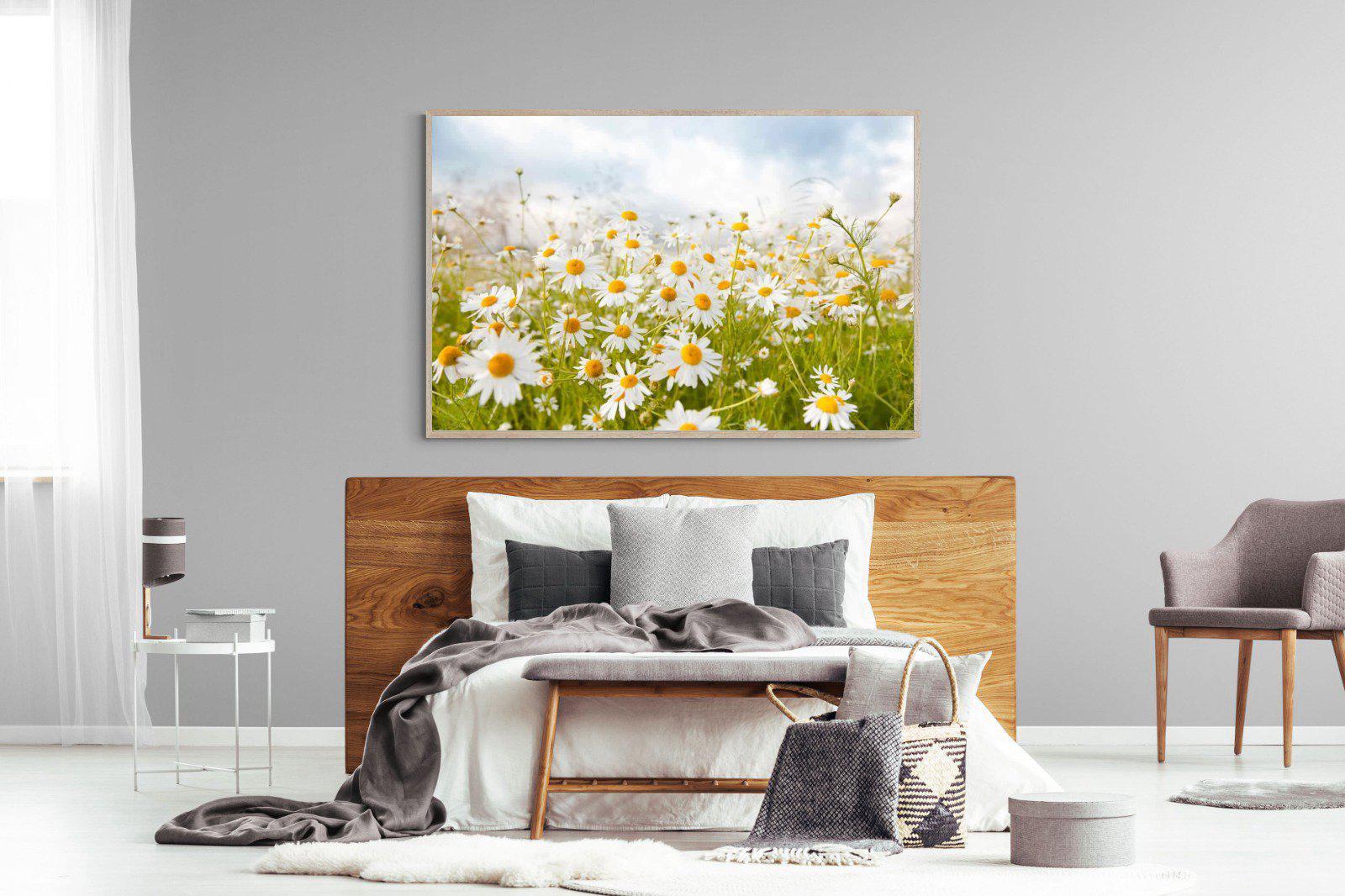 Daisies-Wall_Art-150 x 100cm-Mounted Canvas-Wood-Pixalot