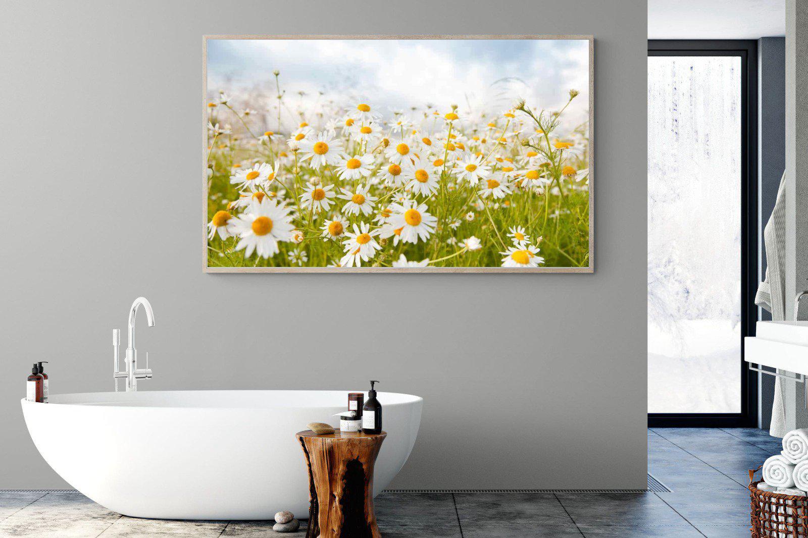Daisies-Wall_Art-180 x 110cm-Mounted Canvas-Wood-Pixalot
