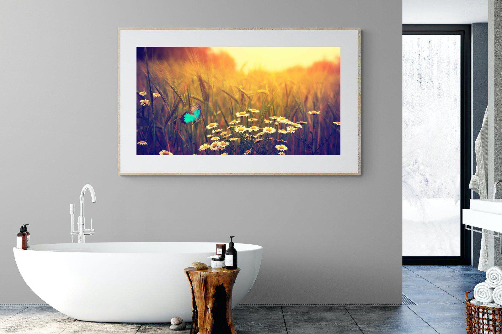 Daisy Flutter-Wall_Art-180 x 110cm-Framed Print-Wood-Pixalot