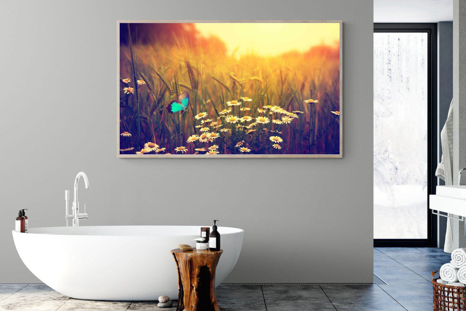 Daisy Flutter-Wall_Art-180 x 110cm-Mounted Canvas-Wood-Pixalot