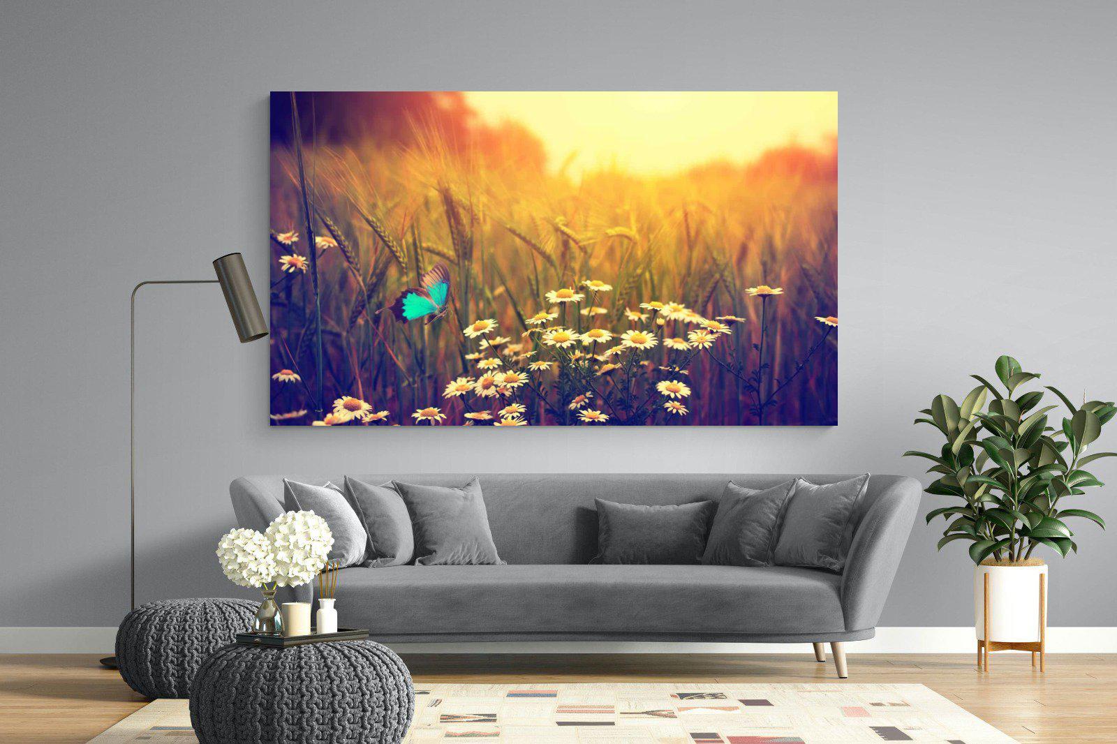 Daisy Flutter-Wall_Art-220 x 130cm-Mounted Canvas-No Frame-Pixalot